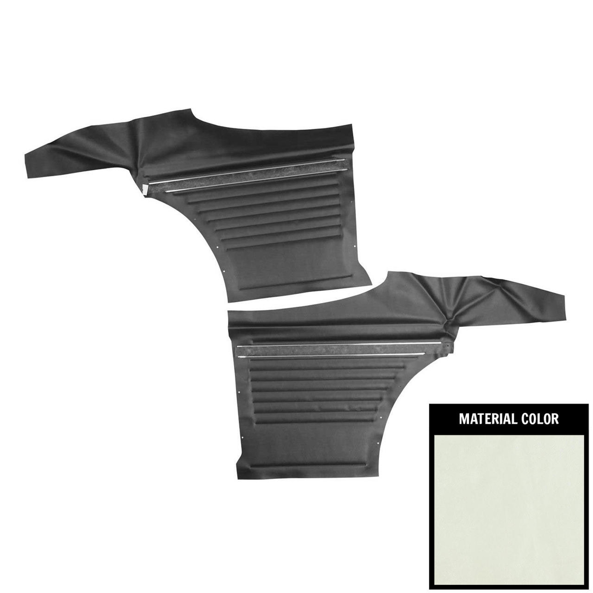 PUI Interiors 1970 Oldsmobile Cutlass S Sedan Pearl/Black Rear Door Panels - 70CD282CT