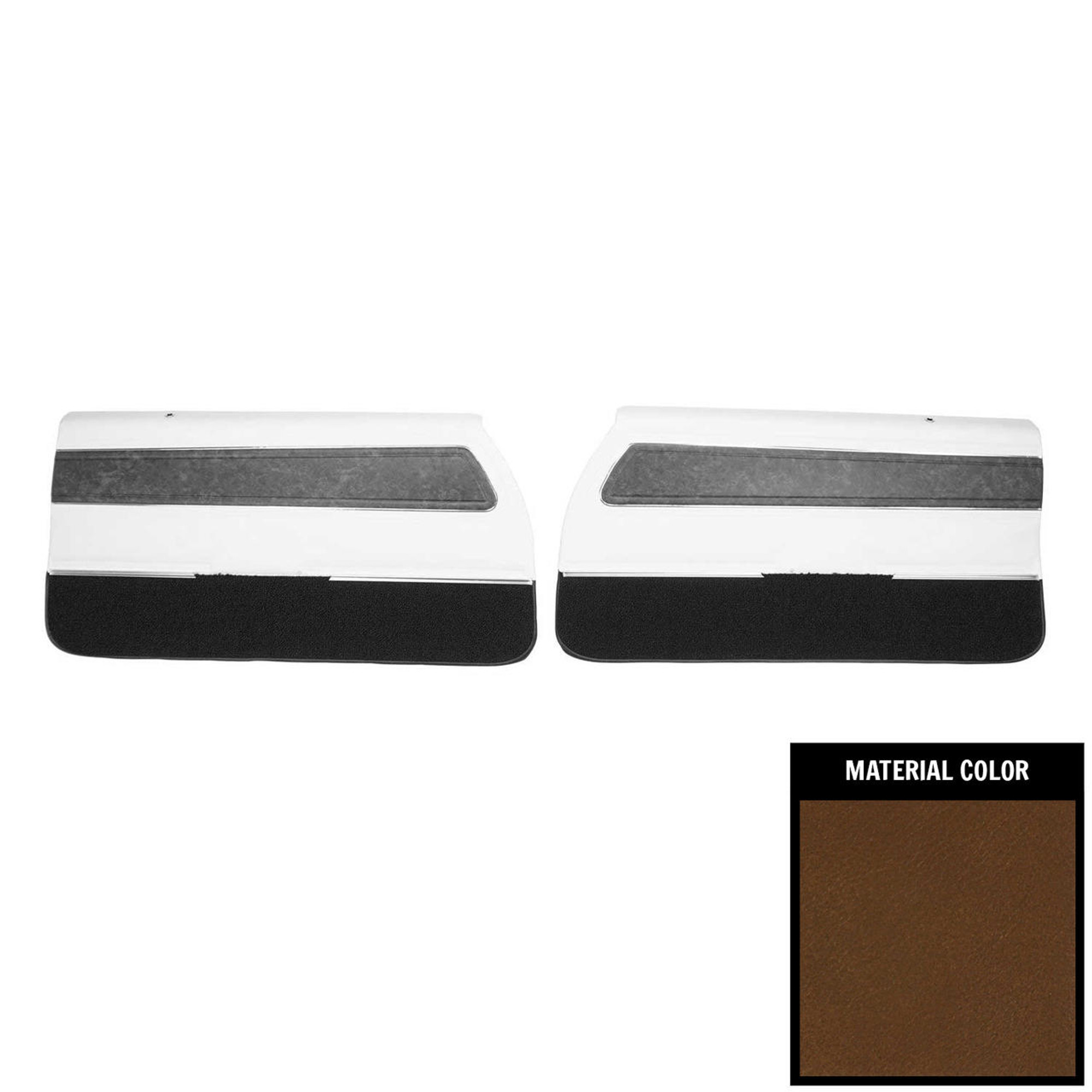 PUI Interiors 1970 Oldsmobile Cutlass Supreme Pre-Assembled Dark Saddle Front Door Panels - 70CD421-P