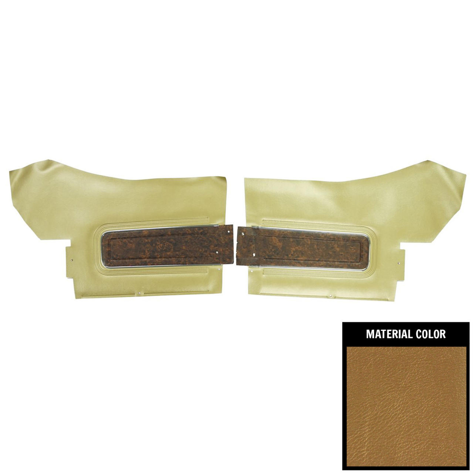 PUI Interiors 1970 Oldsmobile Cutlass Supreme Convertible Gold RearDoor Panels - 70CD431V