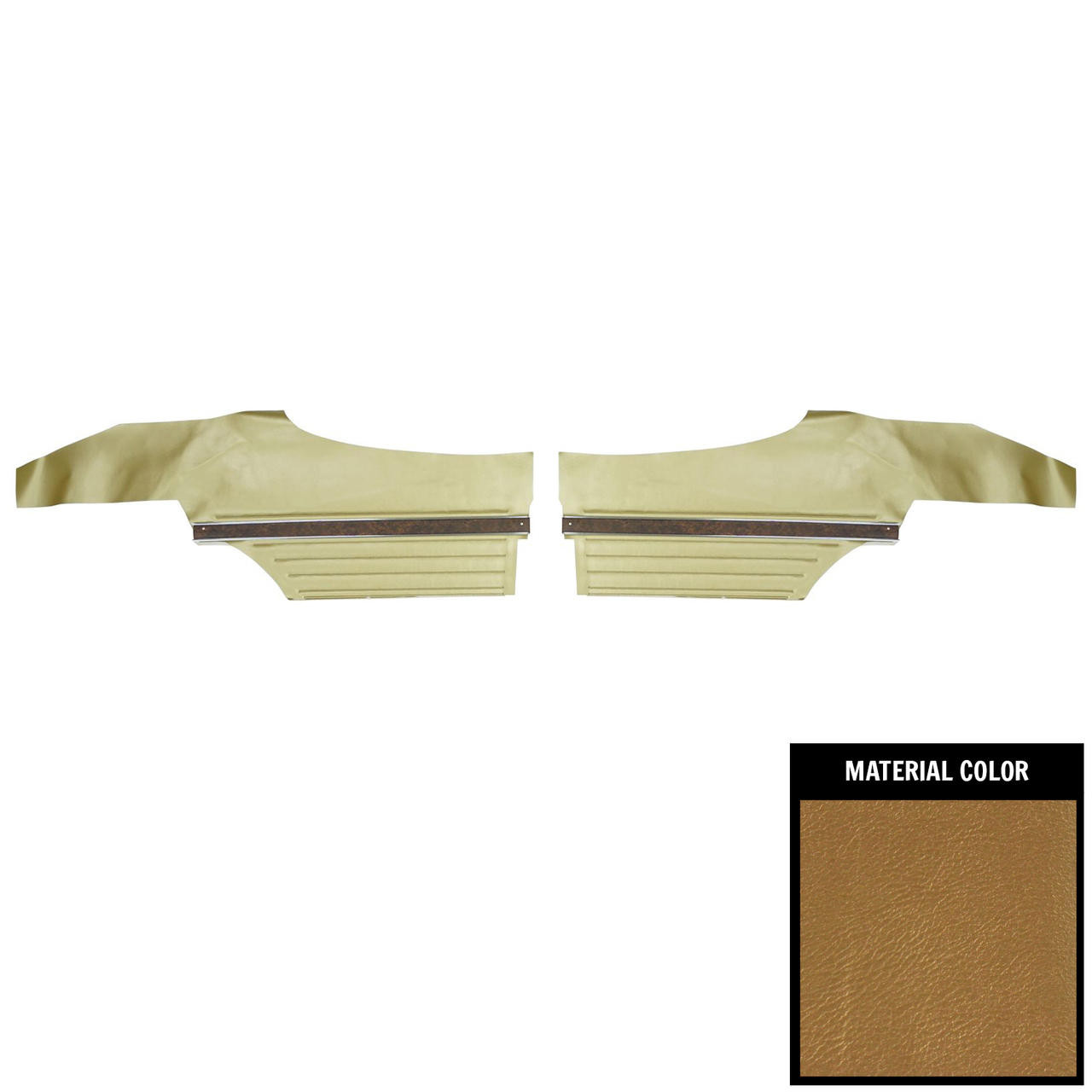PUI Interiors 1970 Oldsmobile Cutlass S Hardtop Gold Rear Door Panels - 70CD432C