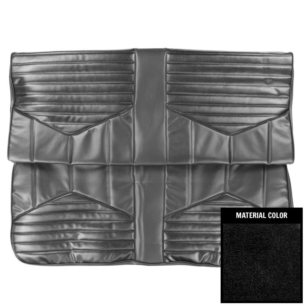 PUI Interiors 1970 Oldsmobile Cutlass/S/442 Hardtop Black Rear Bench Seat Cover - 70CS10C2