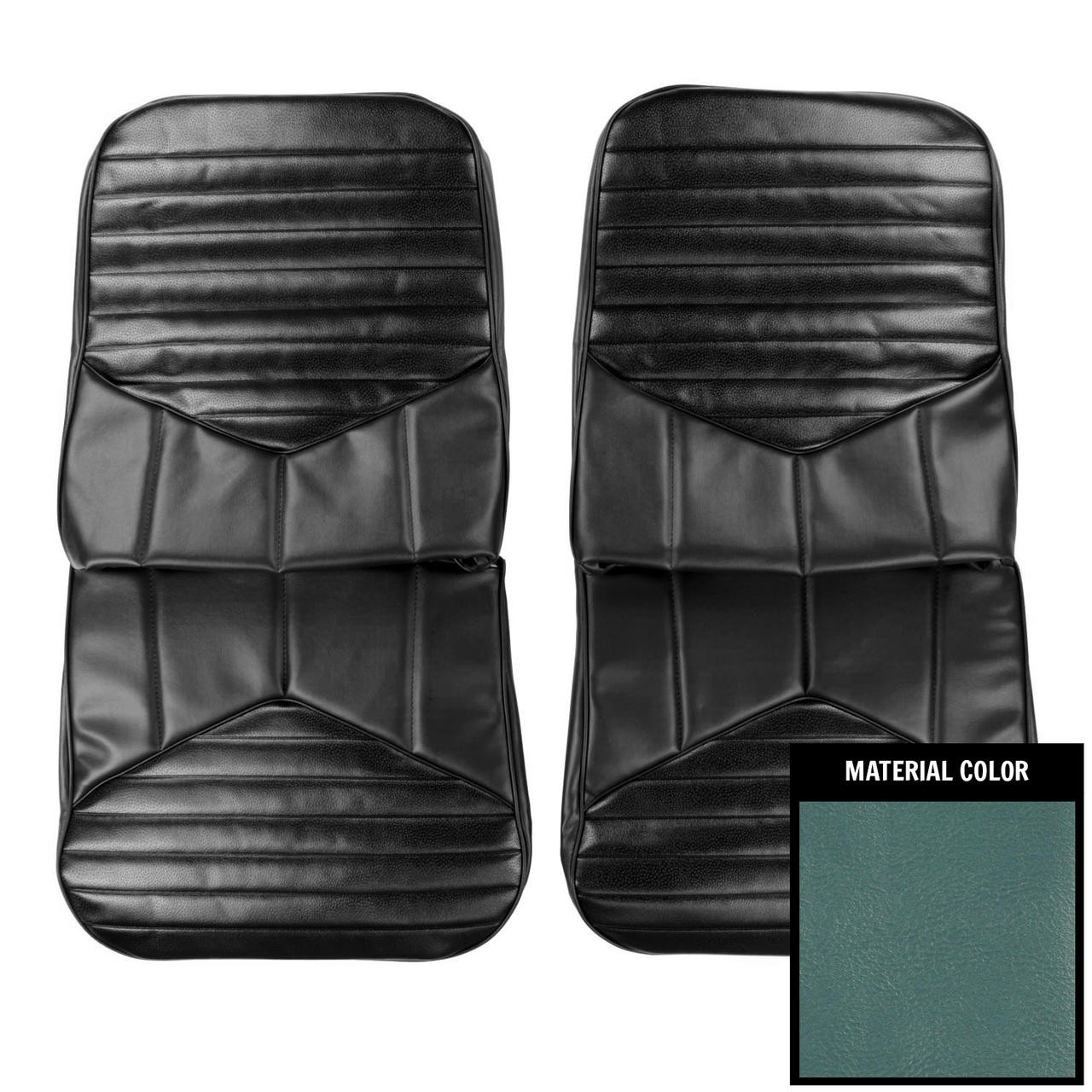 PUI Interiors 1970 Oldsmobile Cutlass/S/442 Light Blue Front Bucket Seat Covers - 70CS12U2