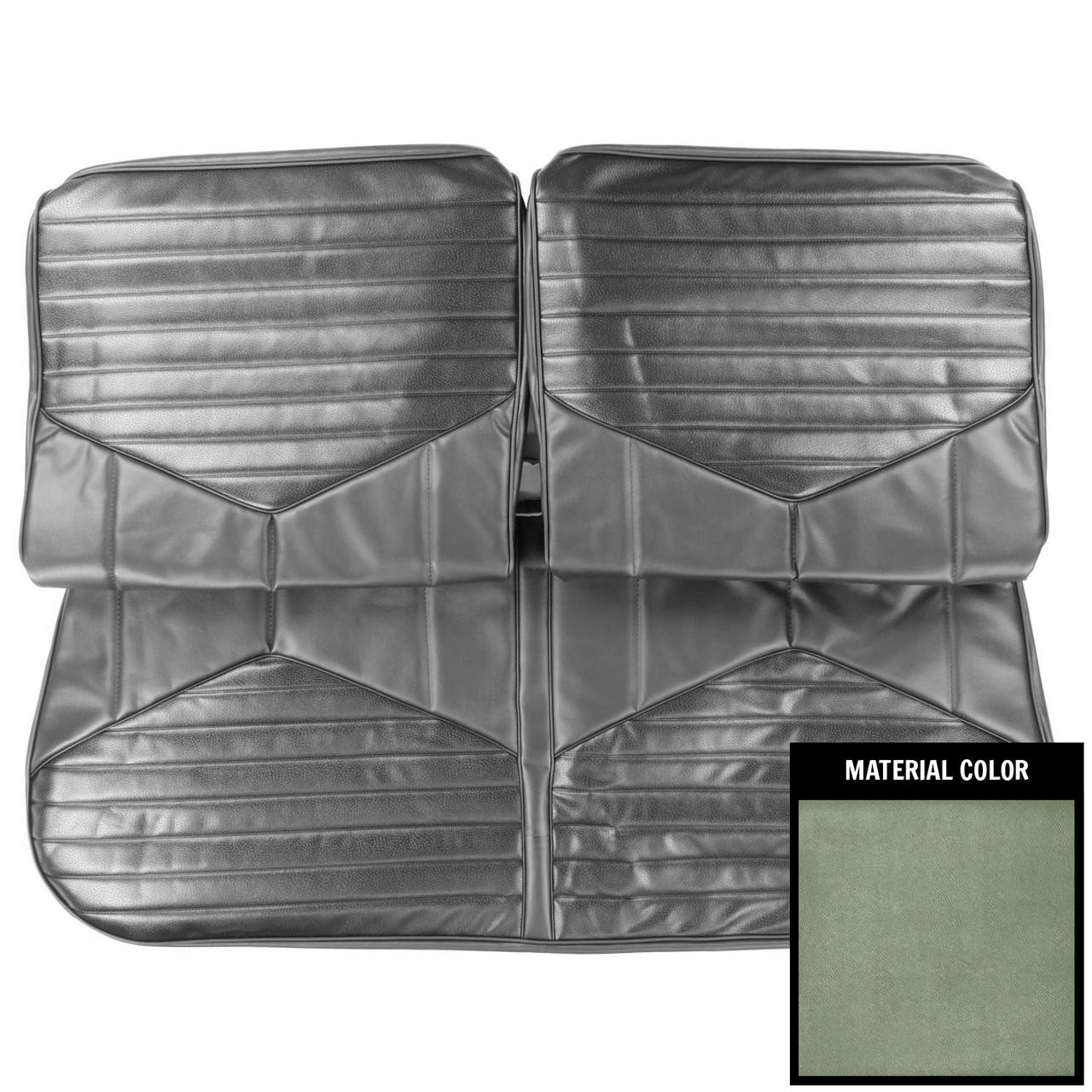 PUI Interiors 1970 Oldsmobile Cutlass /S Dark Metallic Green Front Bench Seat Cover - 70CS24B2