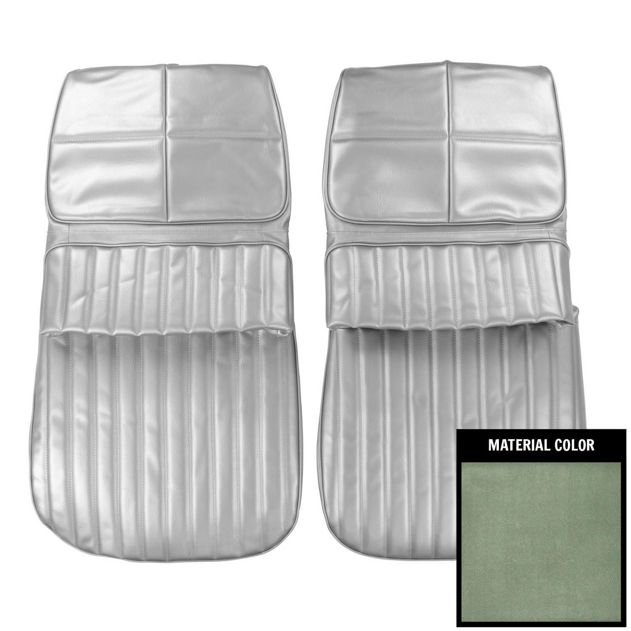 PUI Interiors 1970 Oldsmobile Cutlass Supreme/442 Dark Metallic Green Front Bucket Seat Covers - 70CS24U1