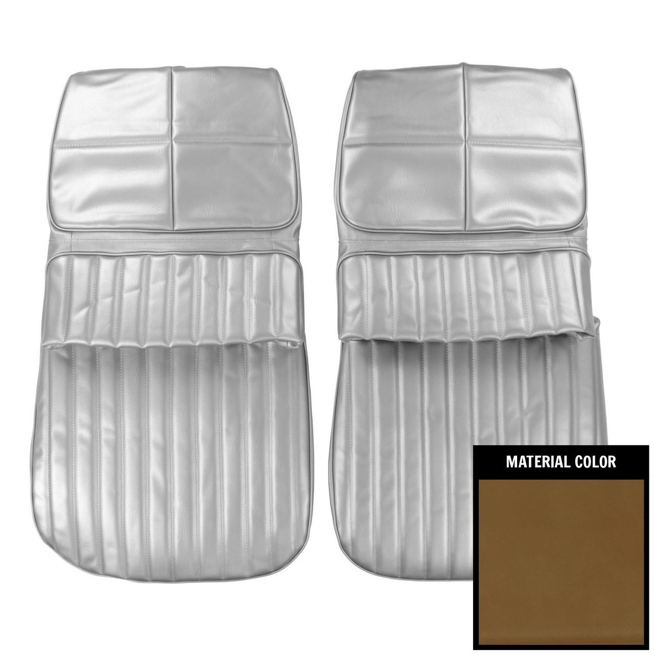 PUI Interiors 1970 Oldsmobile Cutlass Supreme/442 Saddle Front Bucket Seat Covers - 70CS36U1