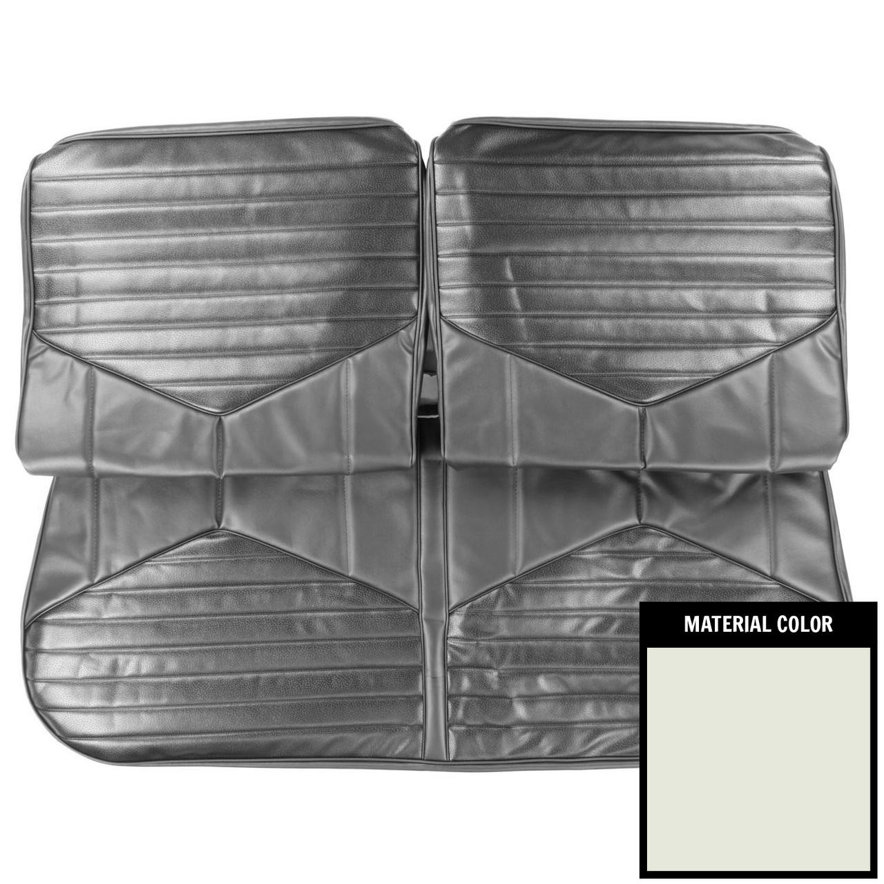 PUI Interiors 1970 Oldsmobile Cutlass /S White Front Bench Seat Cover - 70CS37B2