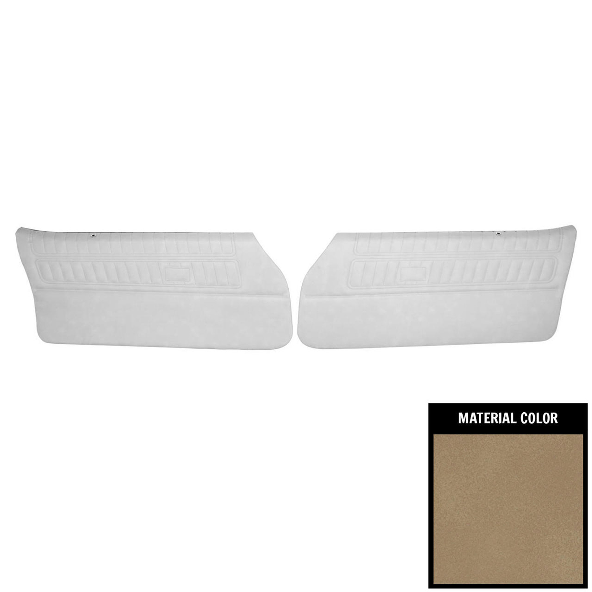 PUI Interiors 1970-1971 Pontiac Firebird Standard Pre-Assembled Sandalwood Front Door Panels - 70ED41-P