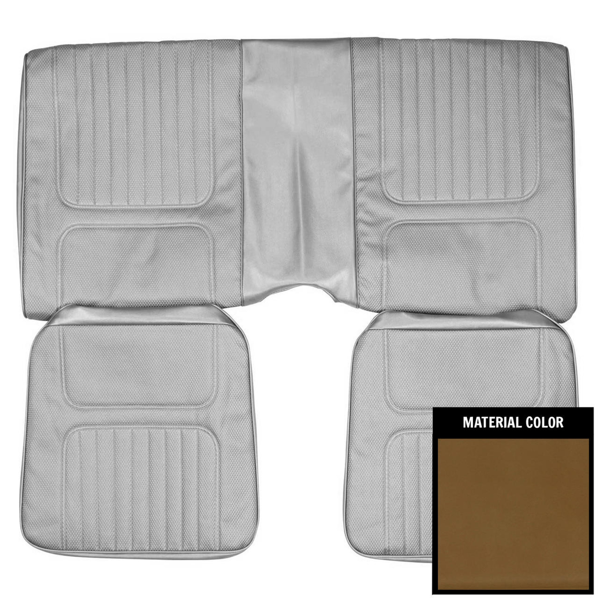 PUI Interiors 1970 Chevrolet Camaro Hardtop Standard Saddle Rear Bench Seat Cover - 70FS36C