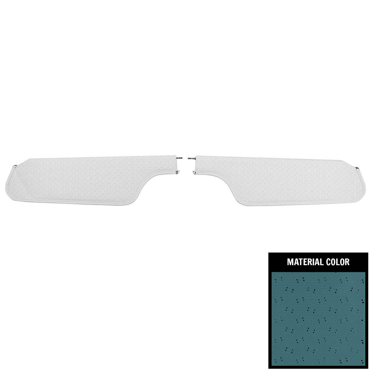 PUI Interiors 1970 GM F-Body Bright Blue Perforated Sun Visors - 70FV106B