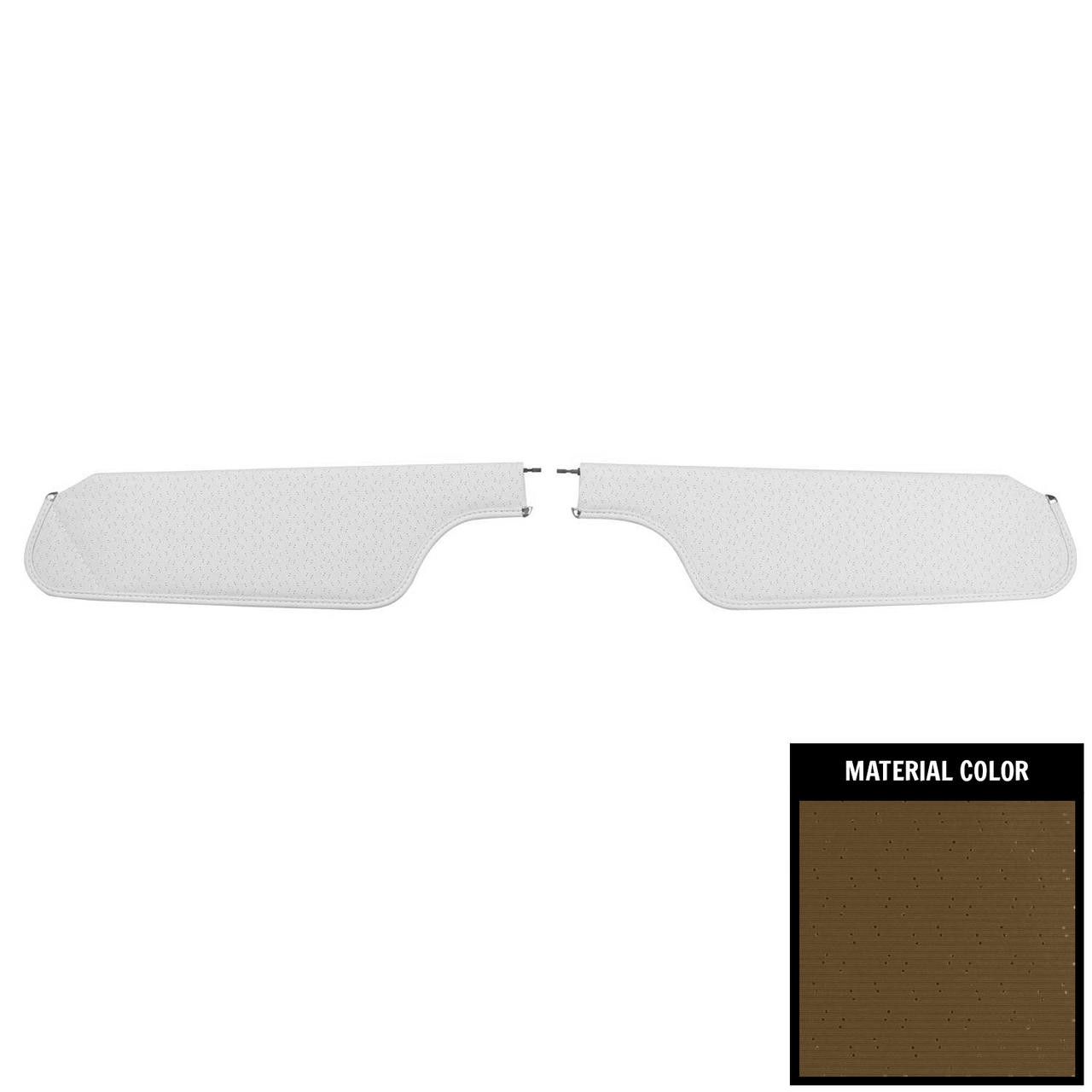 PUI Interiors 1970 GM F-Body Dark Saddle Perforated Sun Visors - 70FV108B