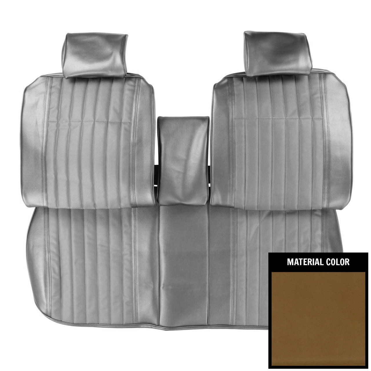 PUI Interiors 1970 Pontiac GTO/LeMans Sport Saddle Front Bench W/Armrest Seat Cover - 70GS36BS