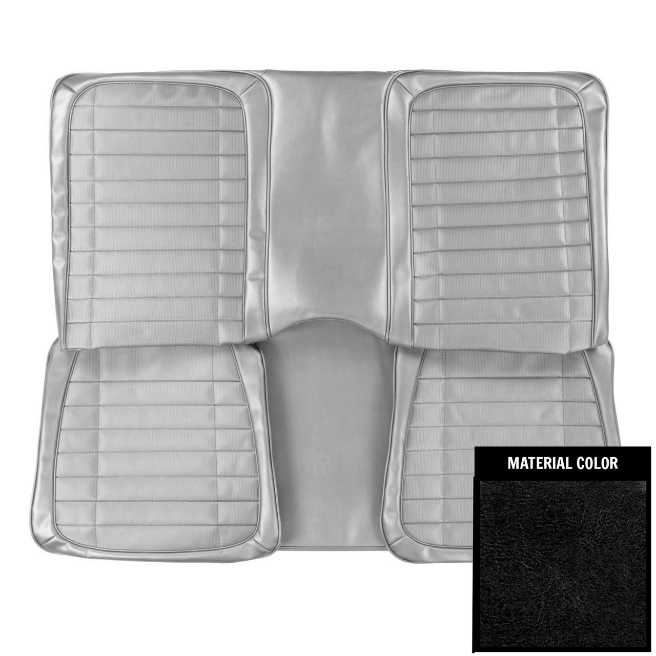 PUI Interiors 1970 Pontiac Firebird Hardtop Deluxe Black Rear Bench Seat Cover - 70HS10CS