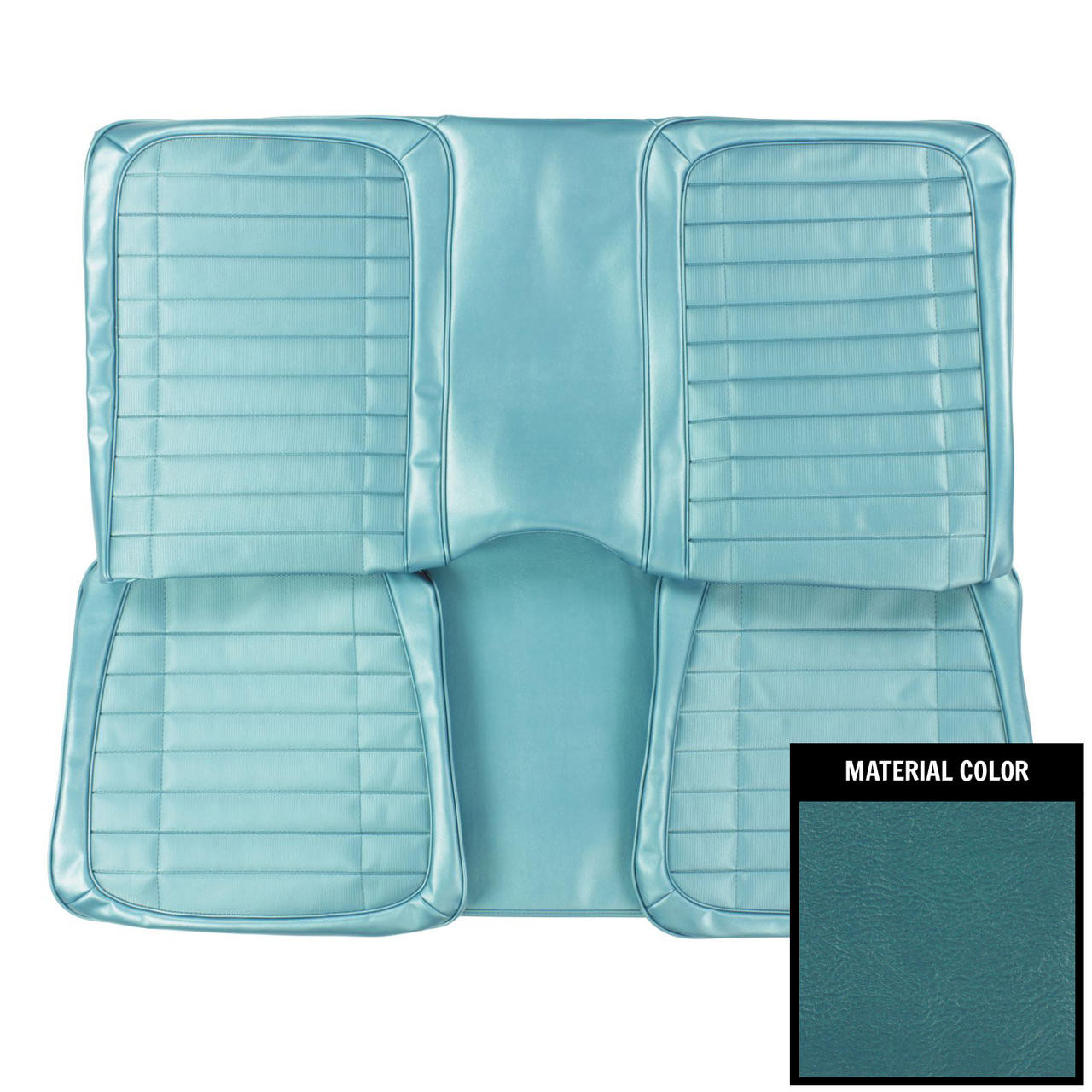 PUI Interiors 1970 Pontiac Firebird Hardtop Deluxe Bright Blue Rear Bench Seat Cover - 70HS14CS