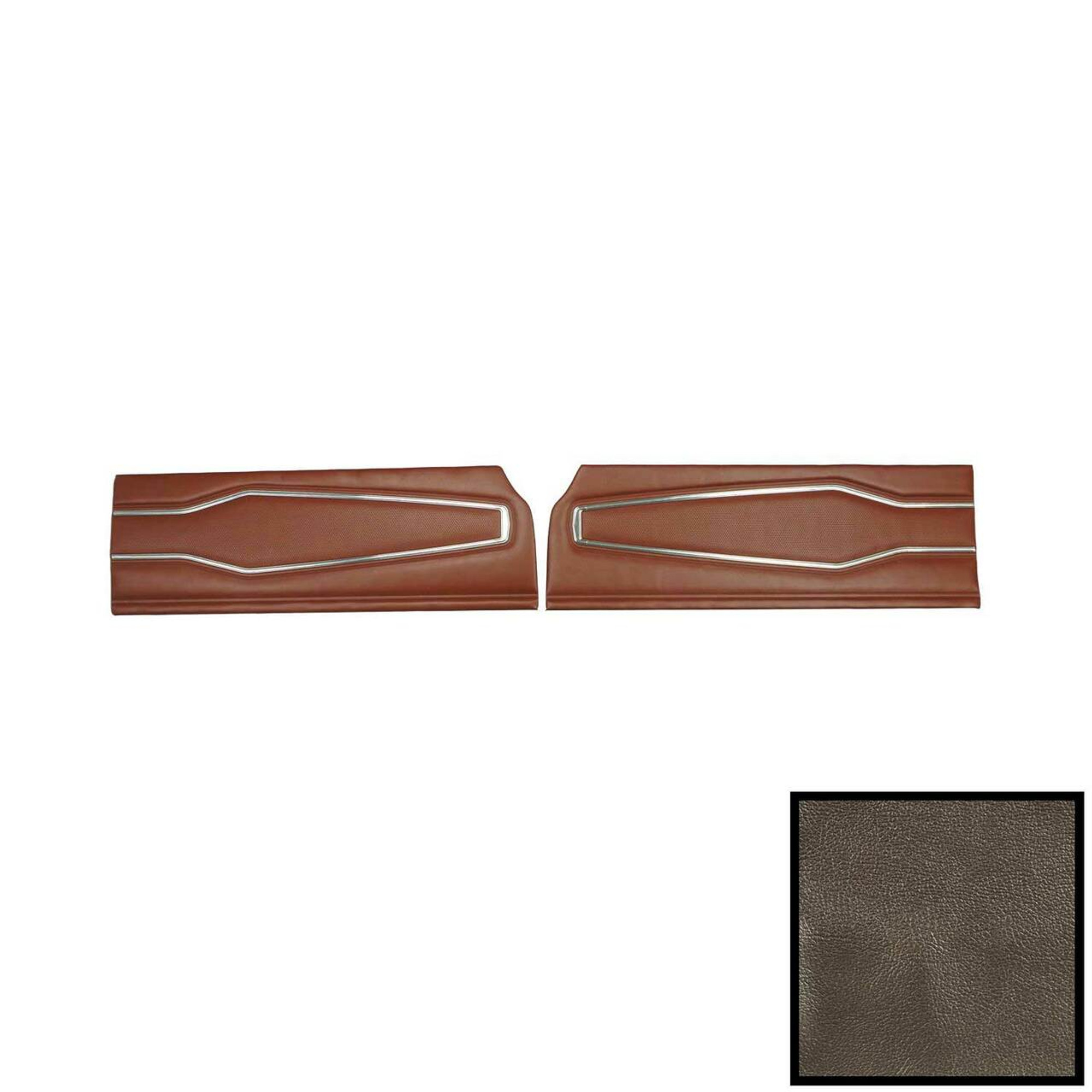 PUI Interiors 1970 Dodge Charger/RT/500 Dark Metallic Green Front Door Panels - 70KDA104