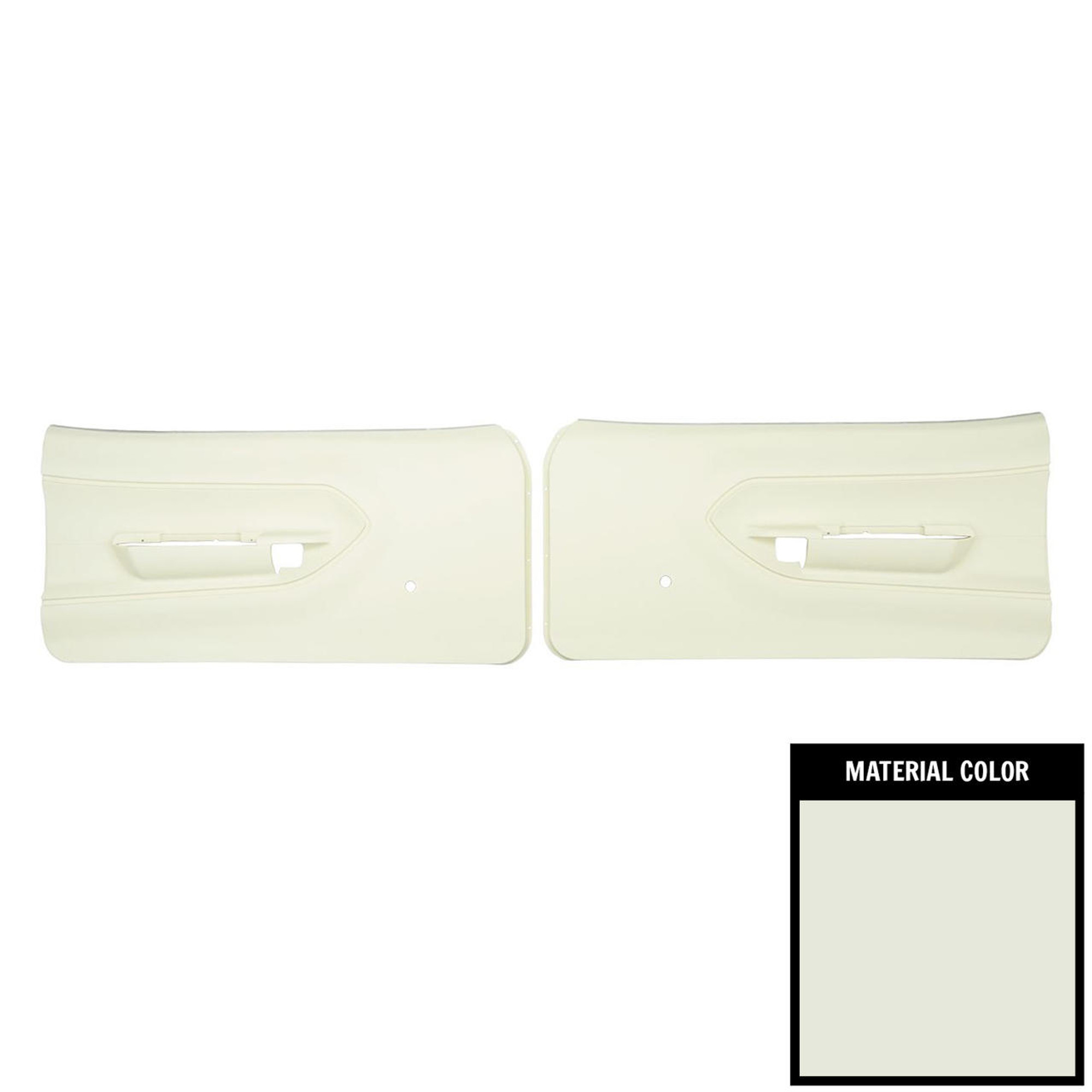 PUI Interiors 1970-1974 Plymouth Cuda Standard Pre-Assembled White Front Door Panels - 70KDB37-P