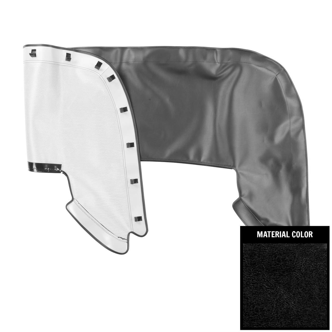 PUI Interiors 1970-1971 Mopar E-Body Black Convertible Top Boot - 70KET10