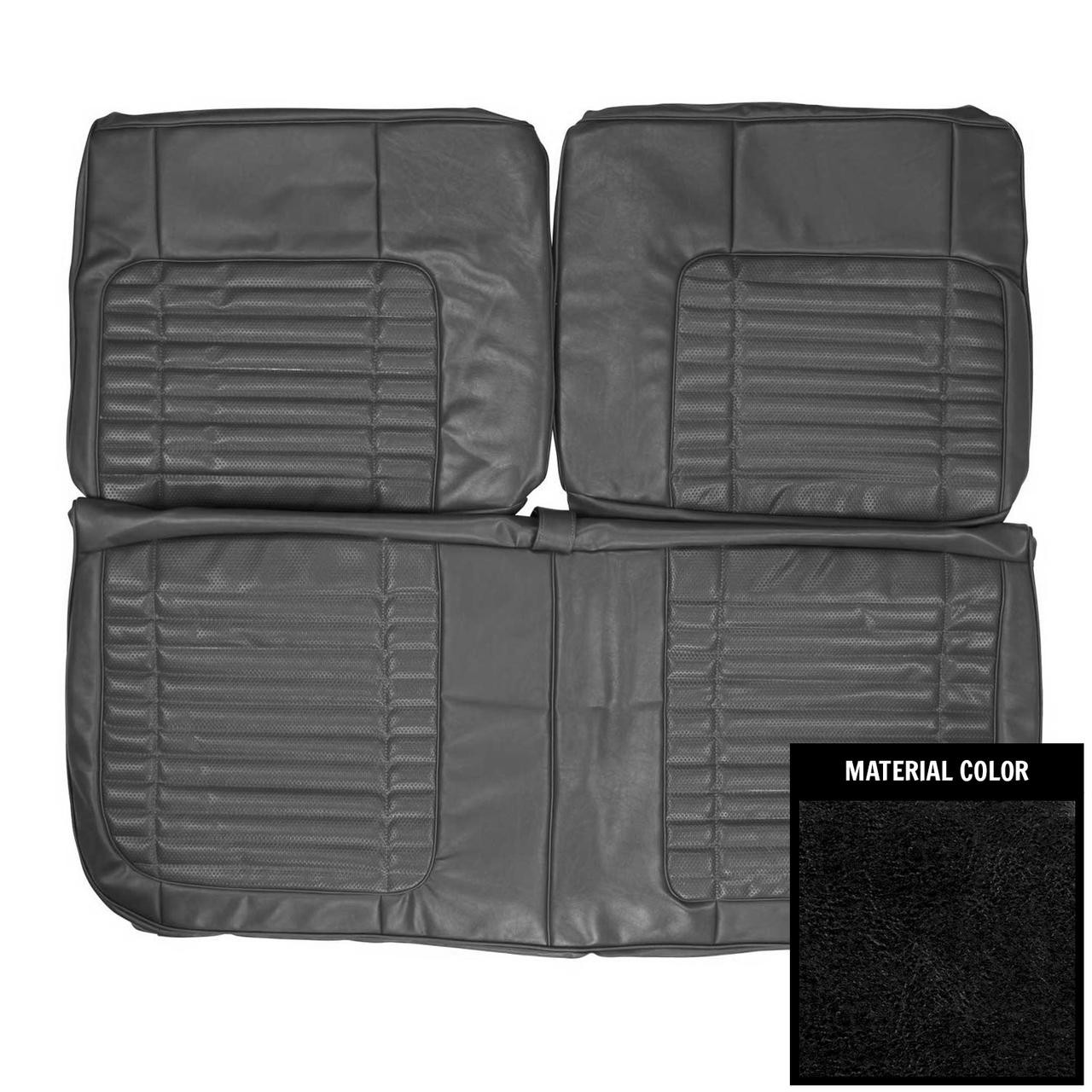 PUI Interiors 1970 Dodge Charger/RT/500 Black Front Bench Seat Cover - 70KSA10B