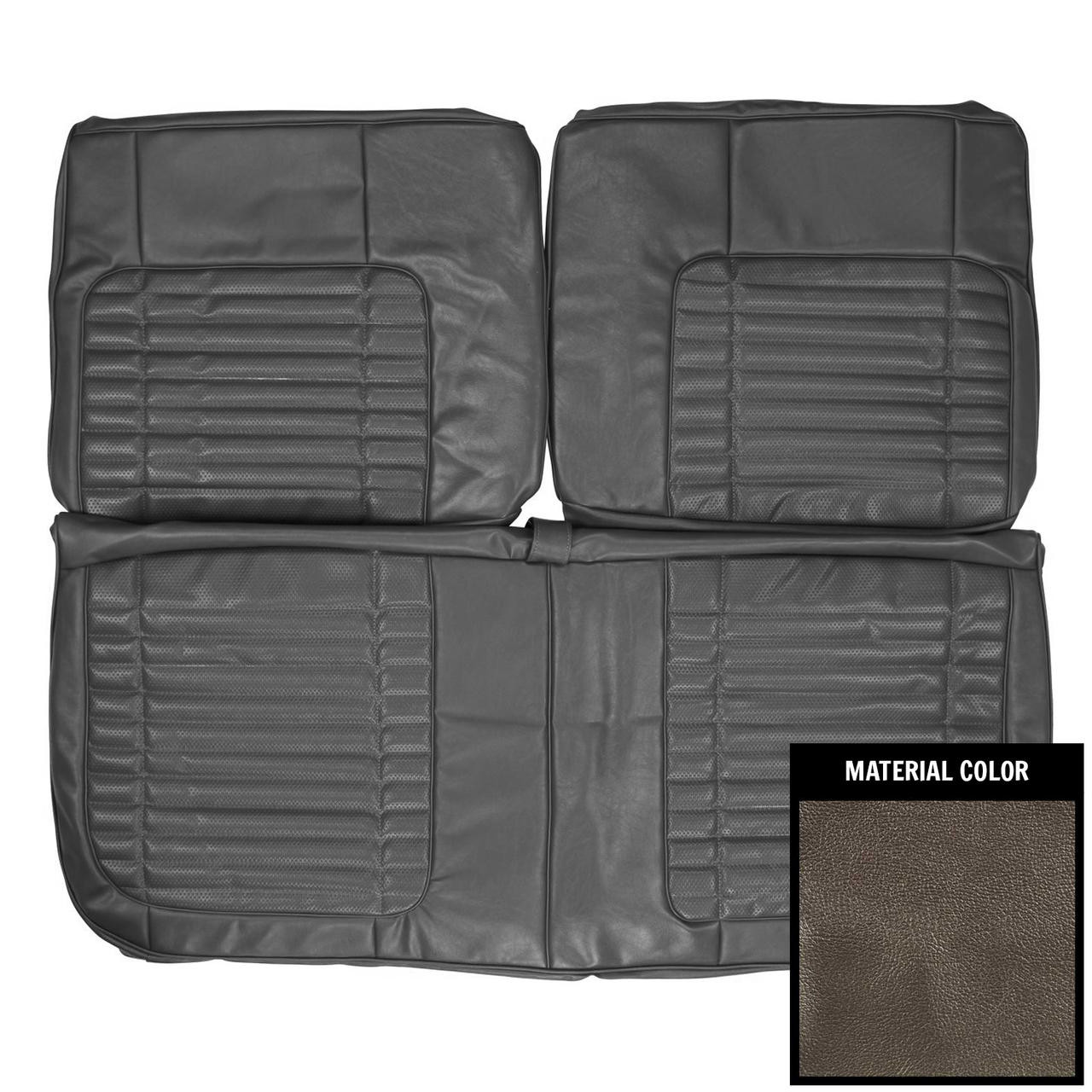 PUI Interiors 1970 Dodge Charger/RT/500 Charcoal Front Bench Seat Cover - 70KSA724B