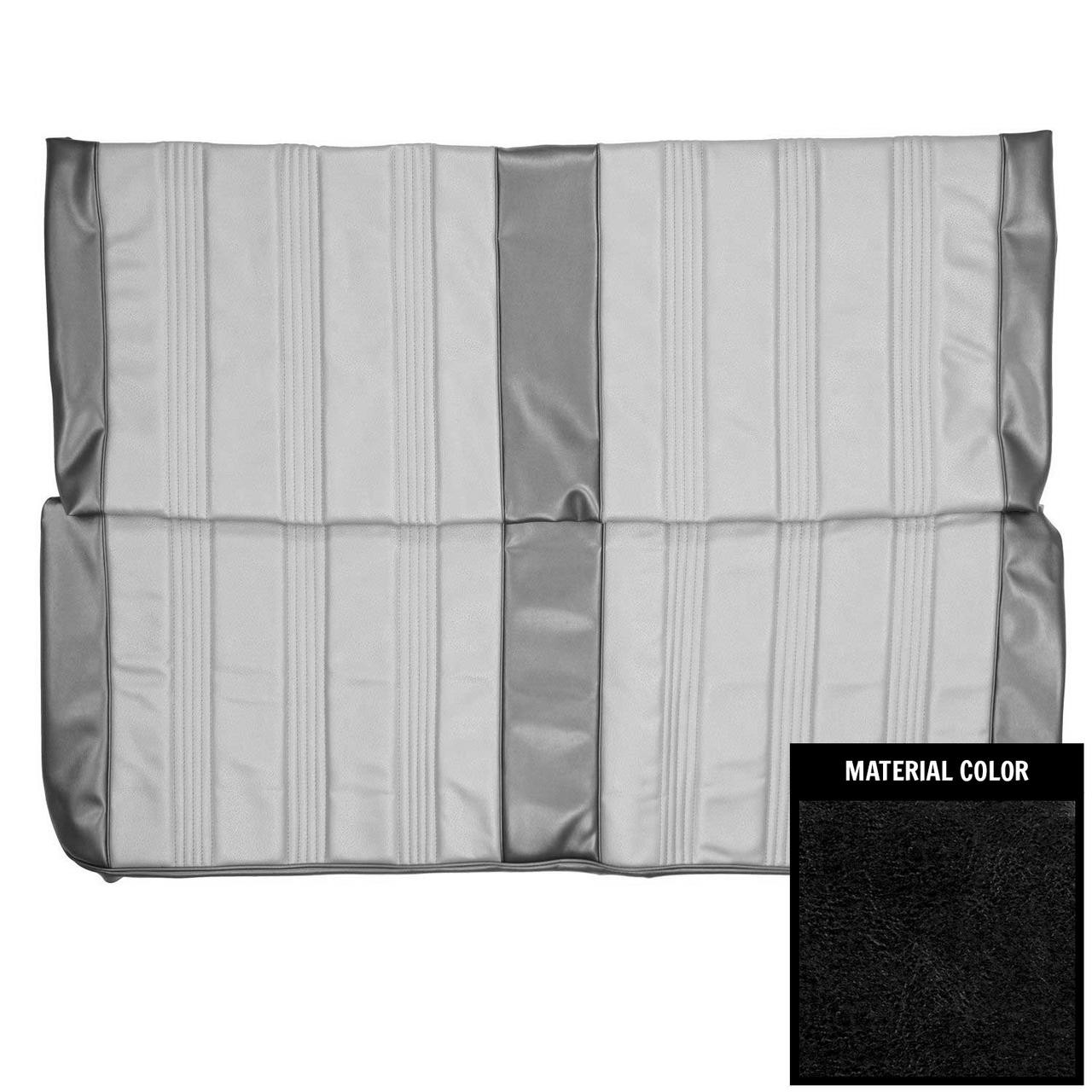 PUI Interiors 1970 Dodge Dart/Swinger/340 Hardtop Black Rear Bench Seat Cover - 70KSD10C