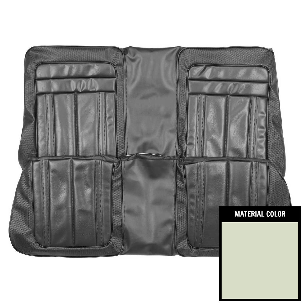 PUI Interiors 1970 Barracuda Gran Coupe Convertible White Rear Bench Seat Cover - 70KSG37V