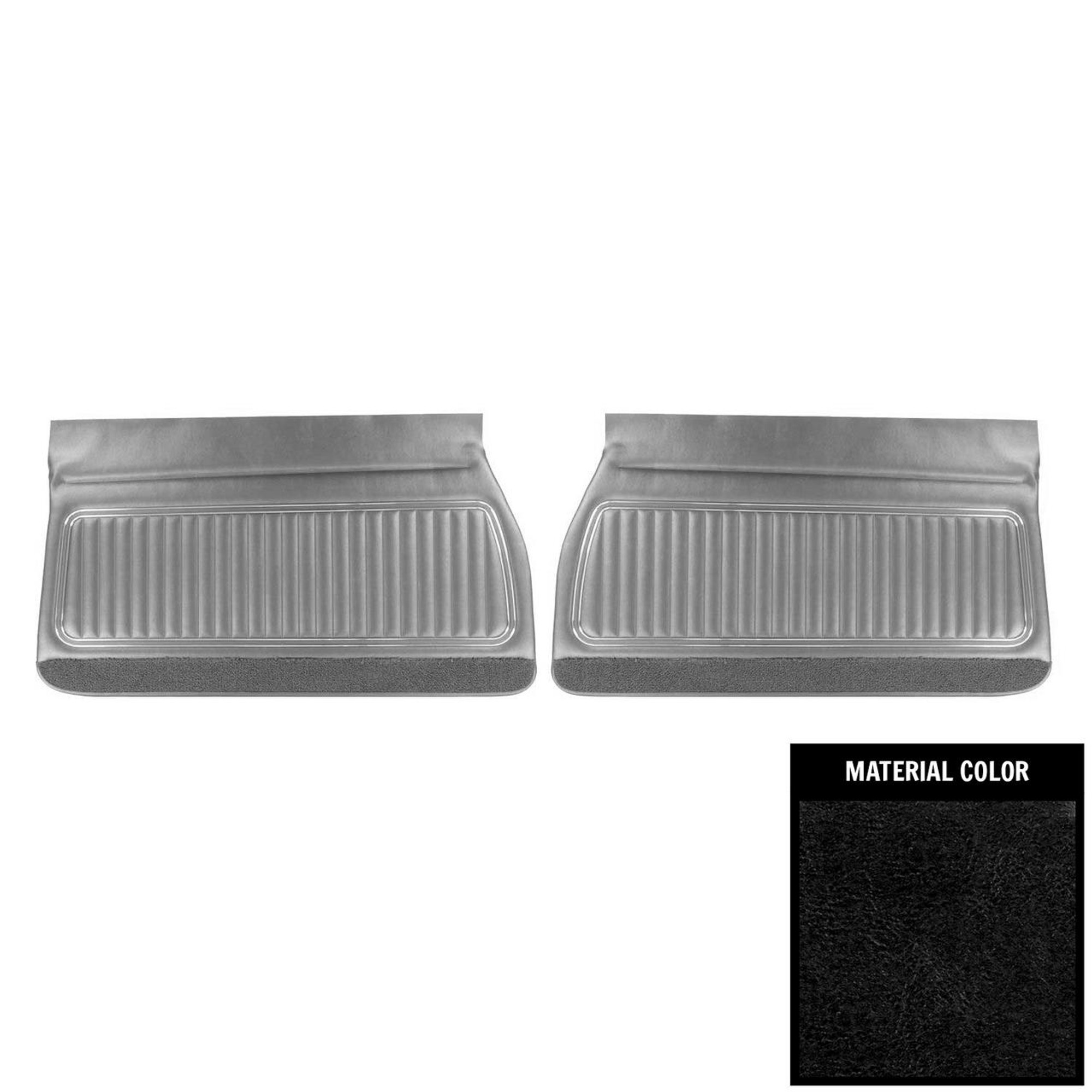 PUI Interiors 1970 Chevrolet Monte Carlo Black Front Door Panels - 70MD10