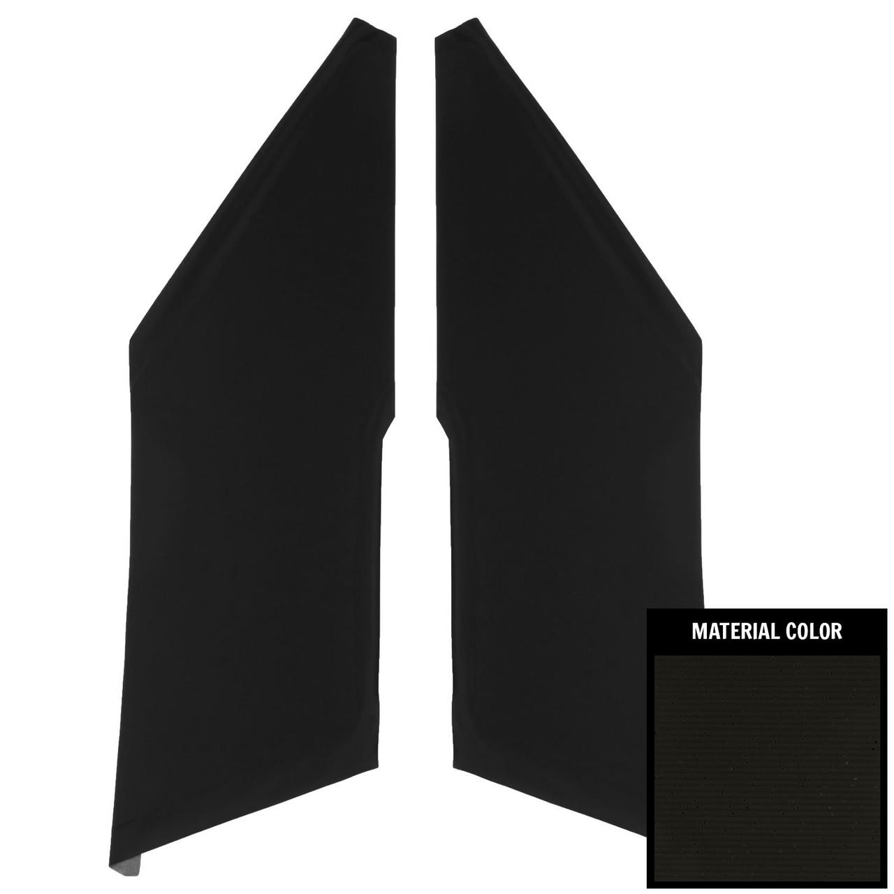 PUI Interiors 1970-1972 Oldsmobile Cutlass Supreme Black Perforated Earmuff Boards - 70SHB1100B