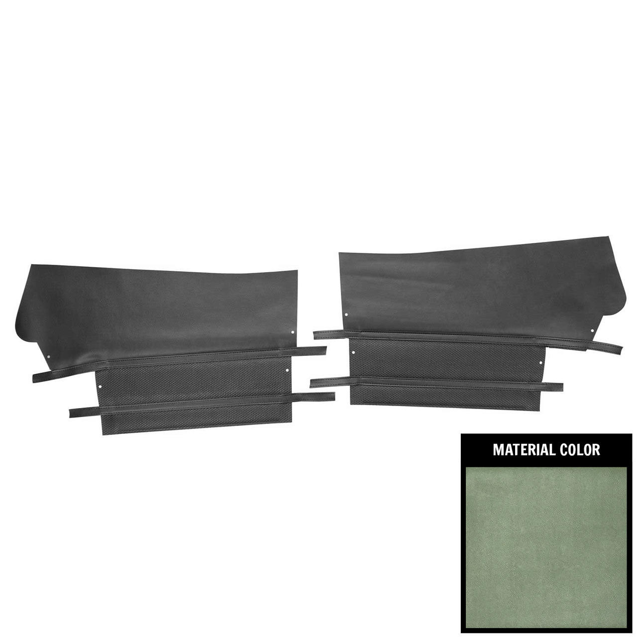PUI Interiors 1970 Skylark 350/Custom/GS455 Convt Dark Metallic Green Rear Door Panels - 70UD24V