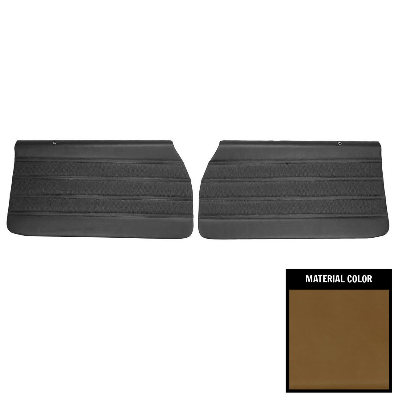 PUI Interiors 1970 Buick Skylark 350/Custom/GS/GS455 Pre-Assembled Saddle Front Door Panels - 70UD36-P