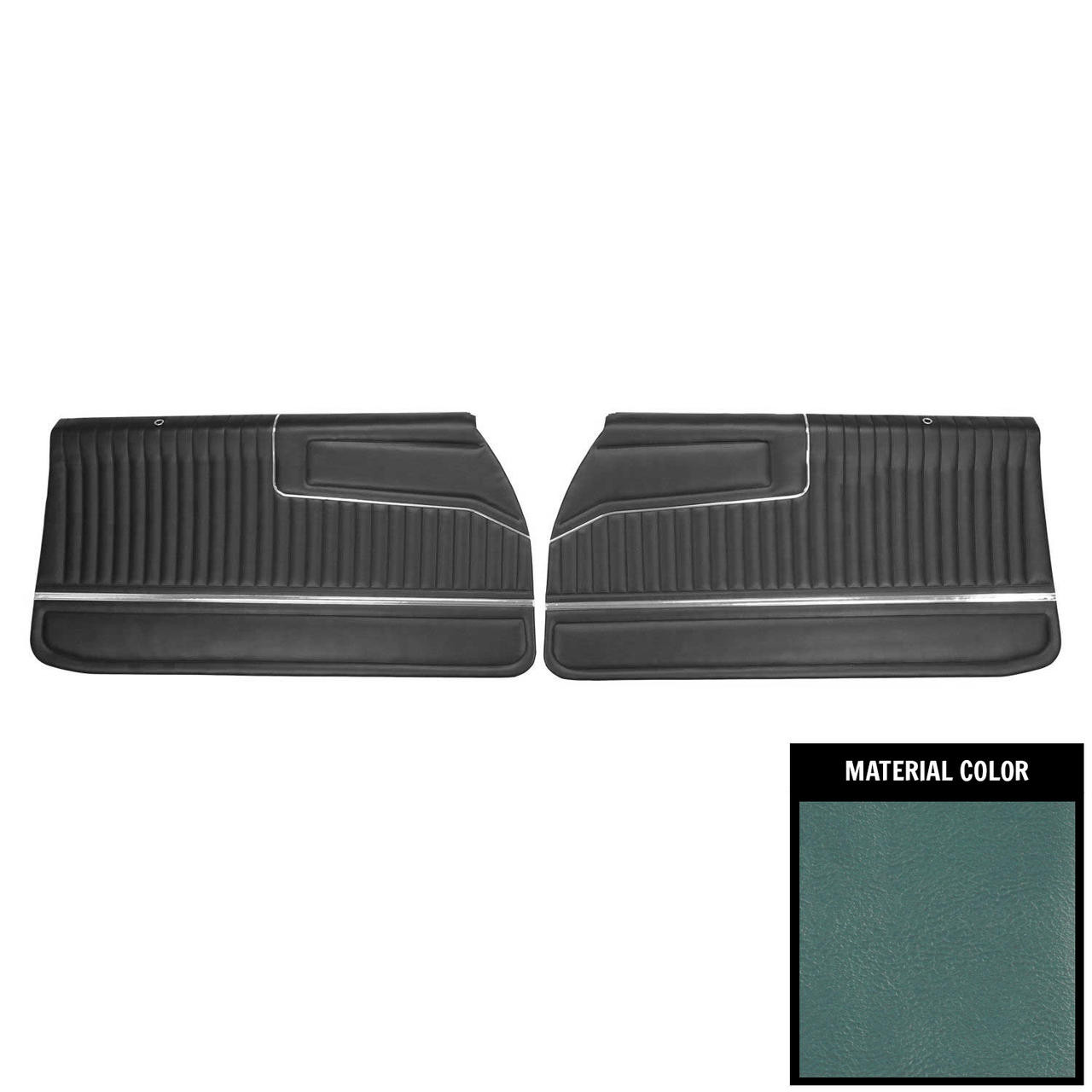 PUI Interiors 1970 Buick Skylark/GS350/GS455 Pre-Assembled Light Blue Front Door Panels - 70UDS12-P