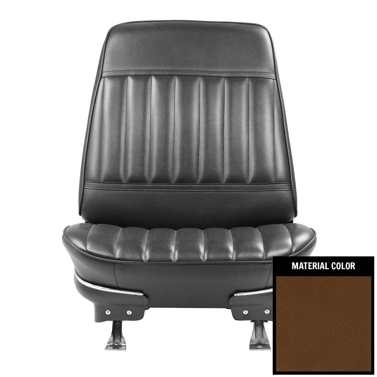 PUI Interiors 1970 Buick Skylark Dark Saddle Front Bucket Seat Covers - 70US42U
