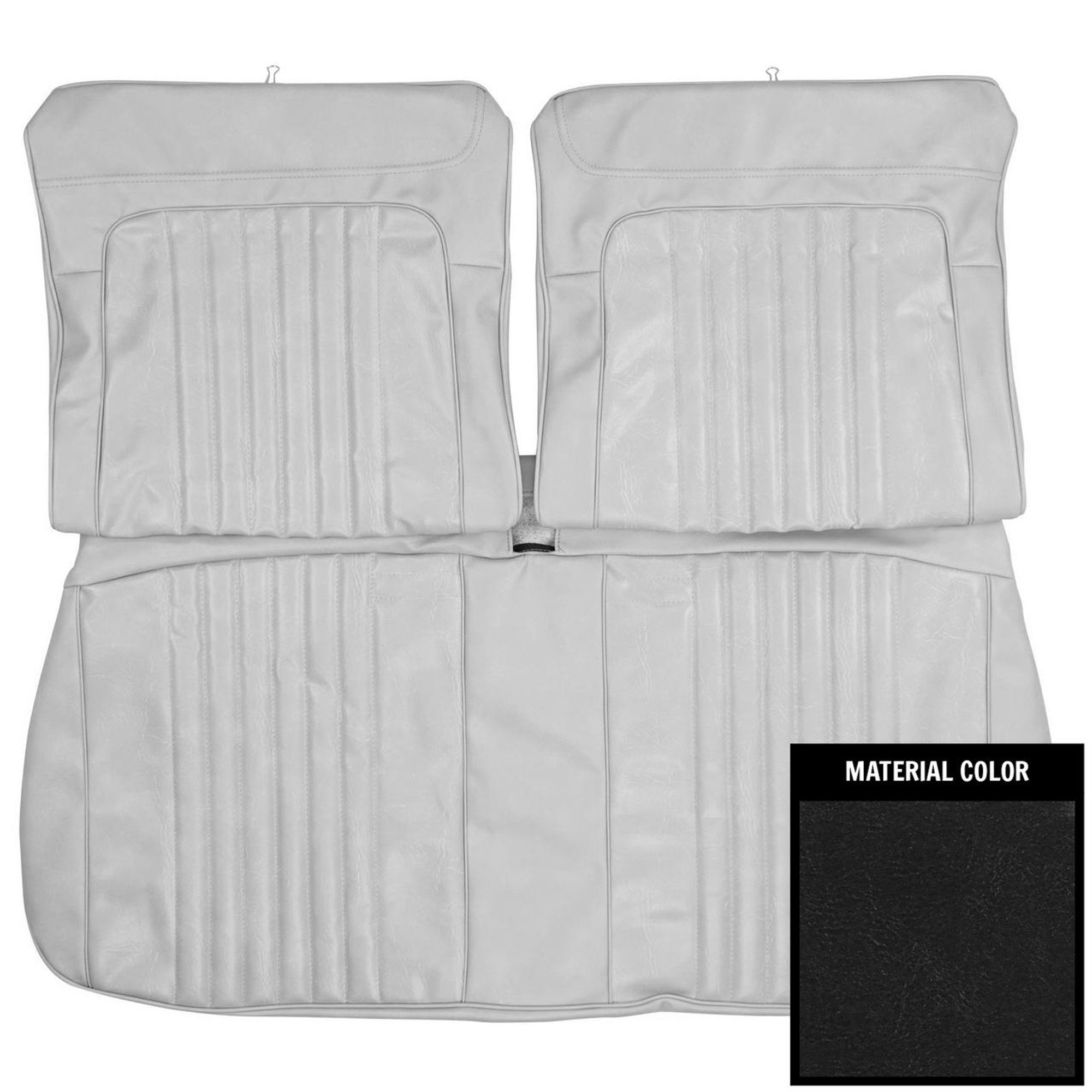 PUI Interiors 1971-1972 Chevrolet Chevelle Black Front Bench Seat Cover - 71AS10B