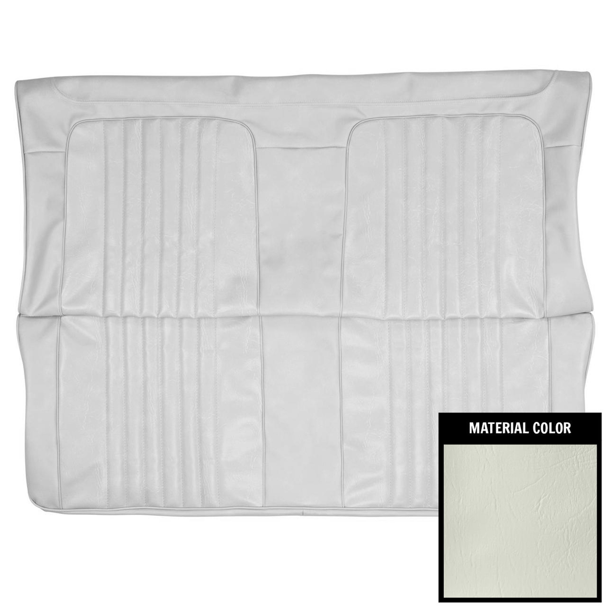 PUI Interiors 1971-1972 Chevrolet Chevelle Hardtop White Rear Bench Seat Cover - 71AS37C