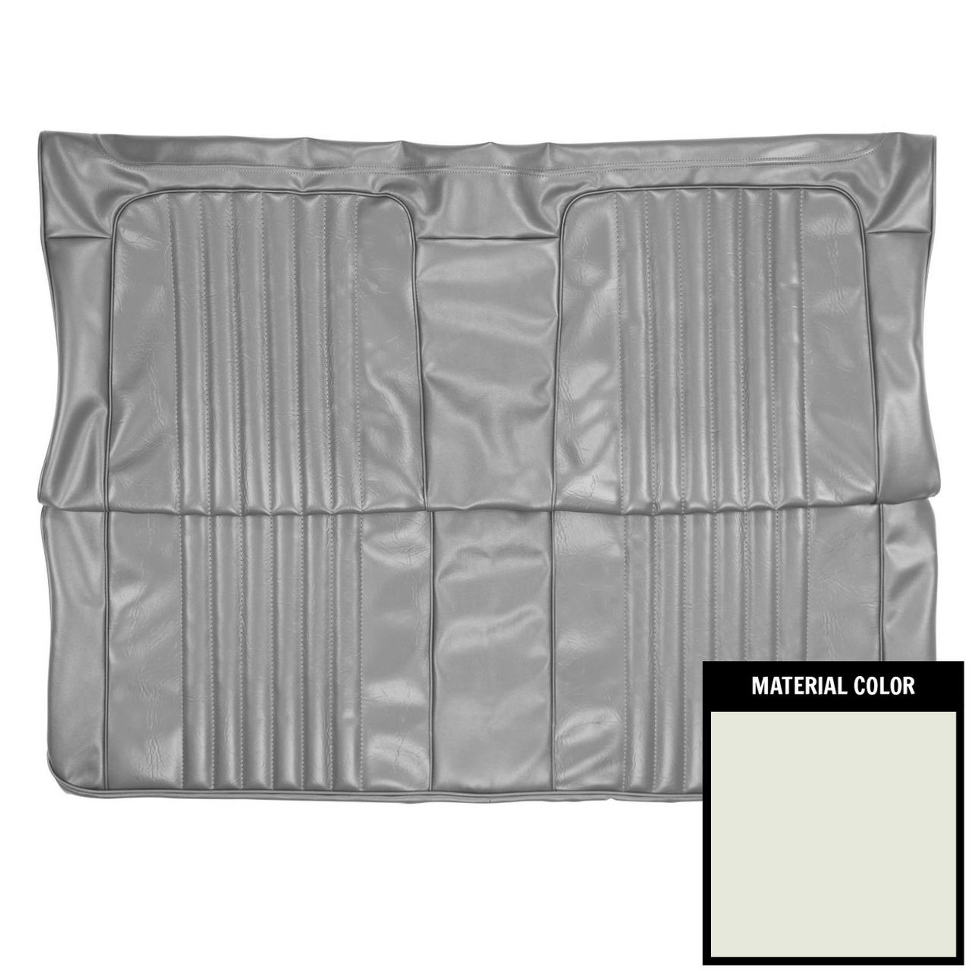 PUI Interiors 1971-1972 Chevrolet Chevelle Convertible White Rear Bench Seat Cover - 71AS37V