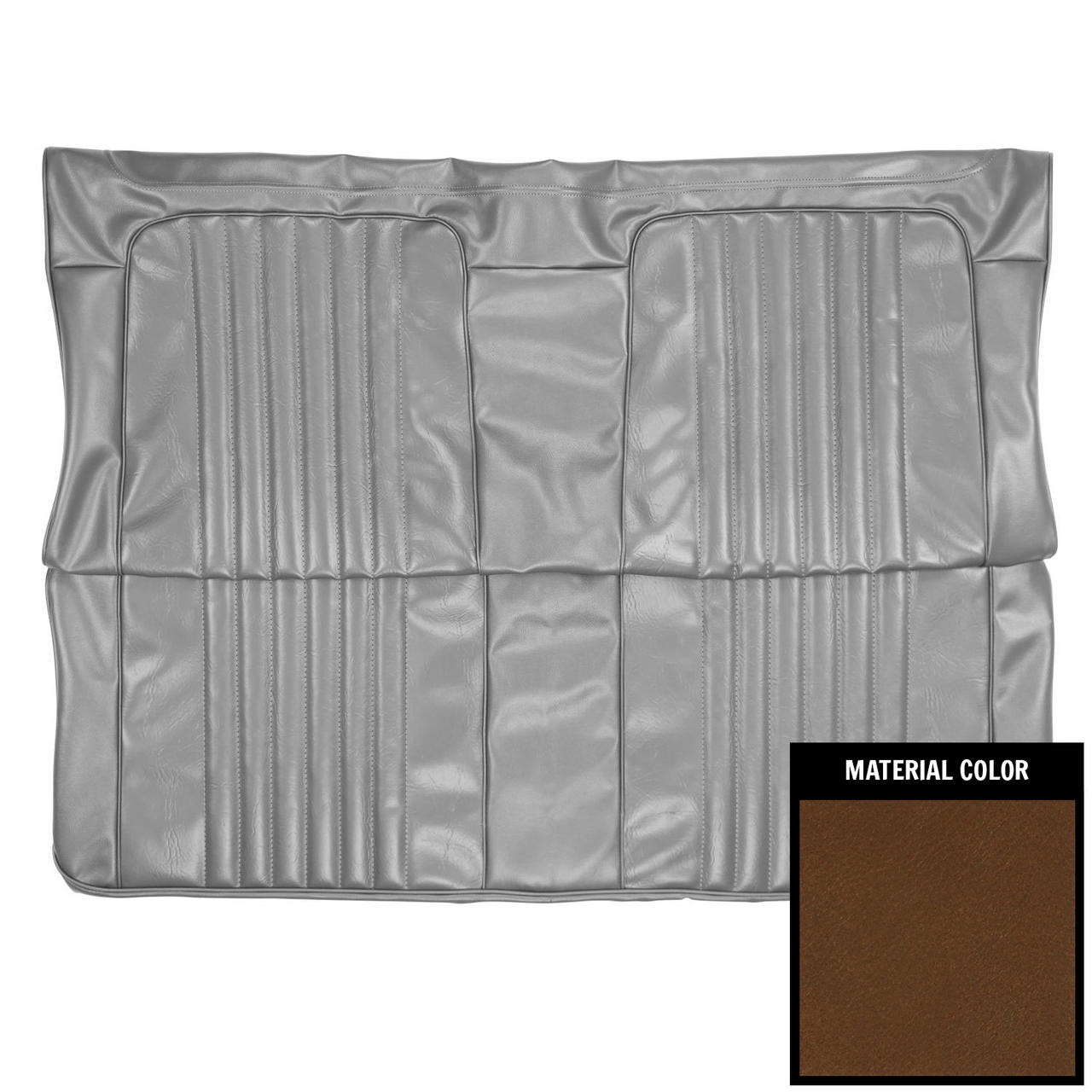 PUI Interiors 1971-1972 Chevrolet Chevelle Convertible Dark Saddle Rear Bench Seat Cover - 71AS42V