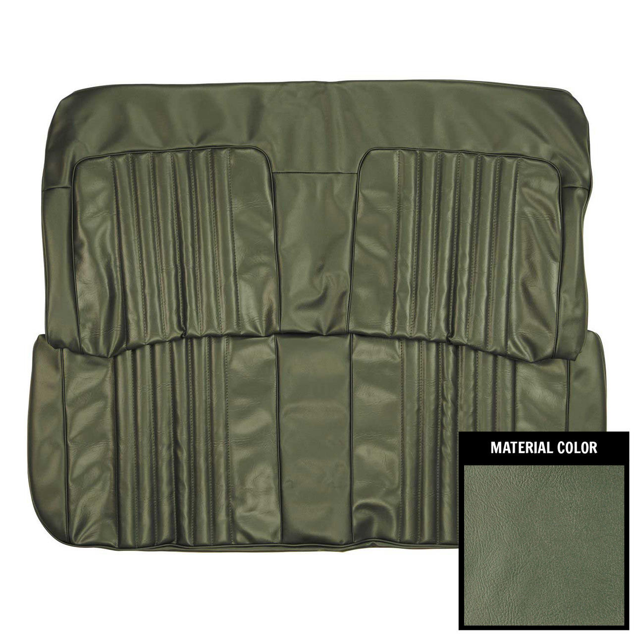 PUI Interiors 1971-72 Chevrolet Chevelle/Malibu 4-Door Jade Green Front Bench Seat Cover - 71AS4D19B
