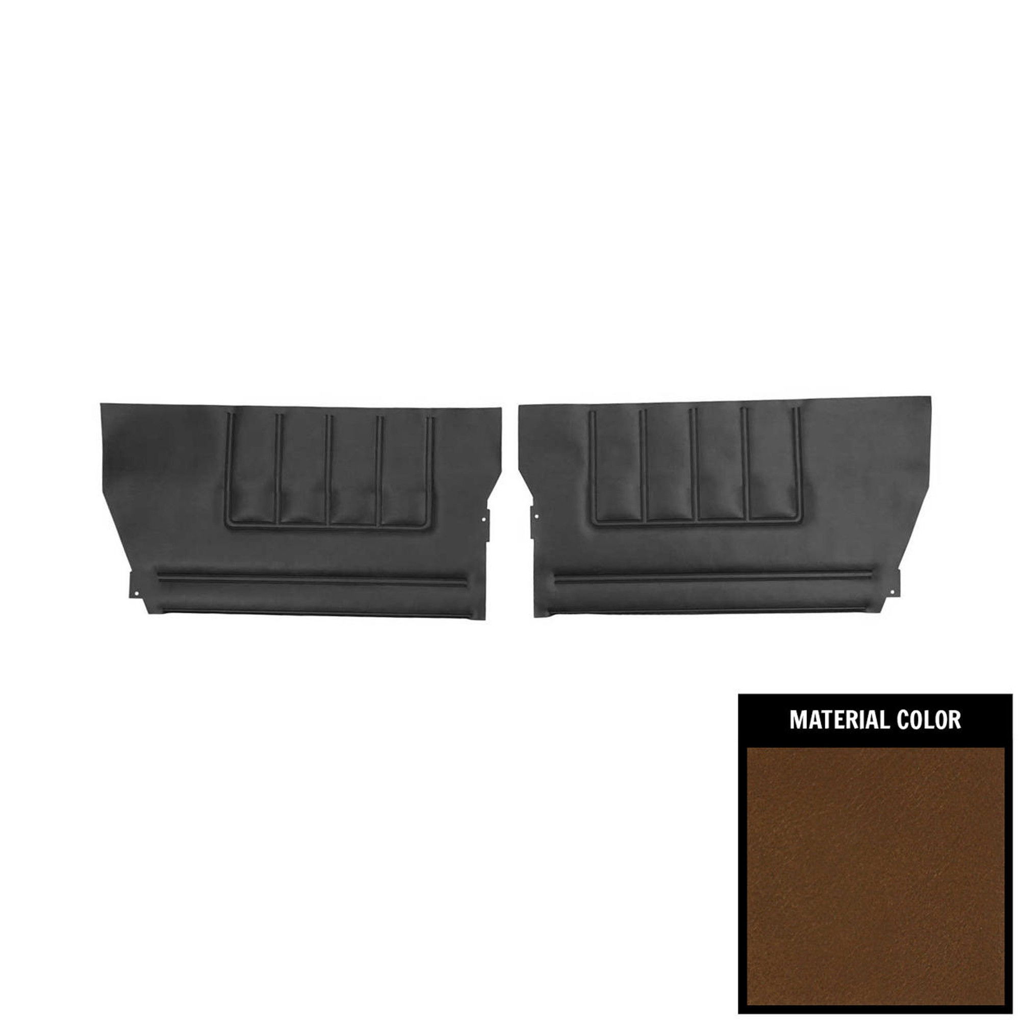 PUI Interiors 1971-1972 Chevrolet Impala Convertible Dark Saddle Rear Door Panels - 71BD42V