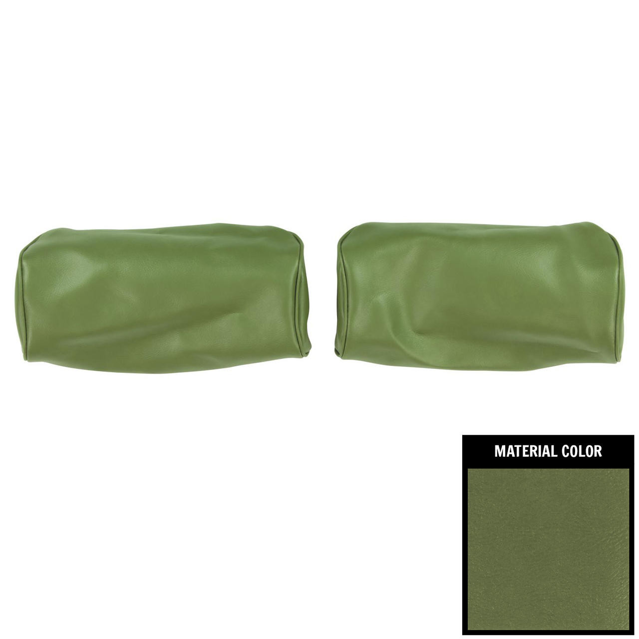PUI Interiors 1971-1972 Chevrolet Impala Jade Green Bench Seat Head Rest Covers - 71BH19B