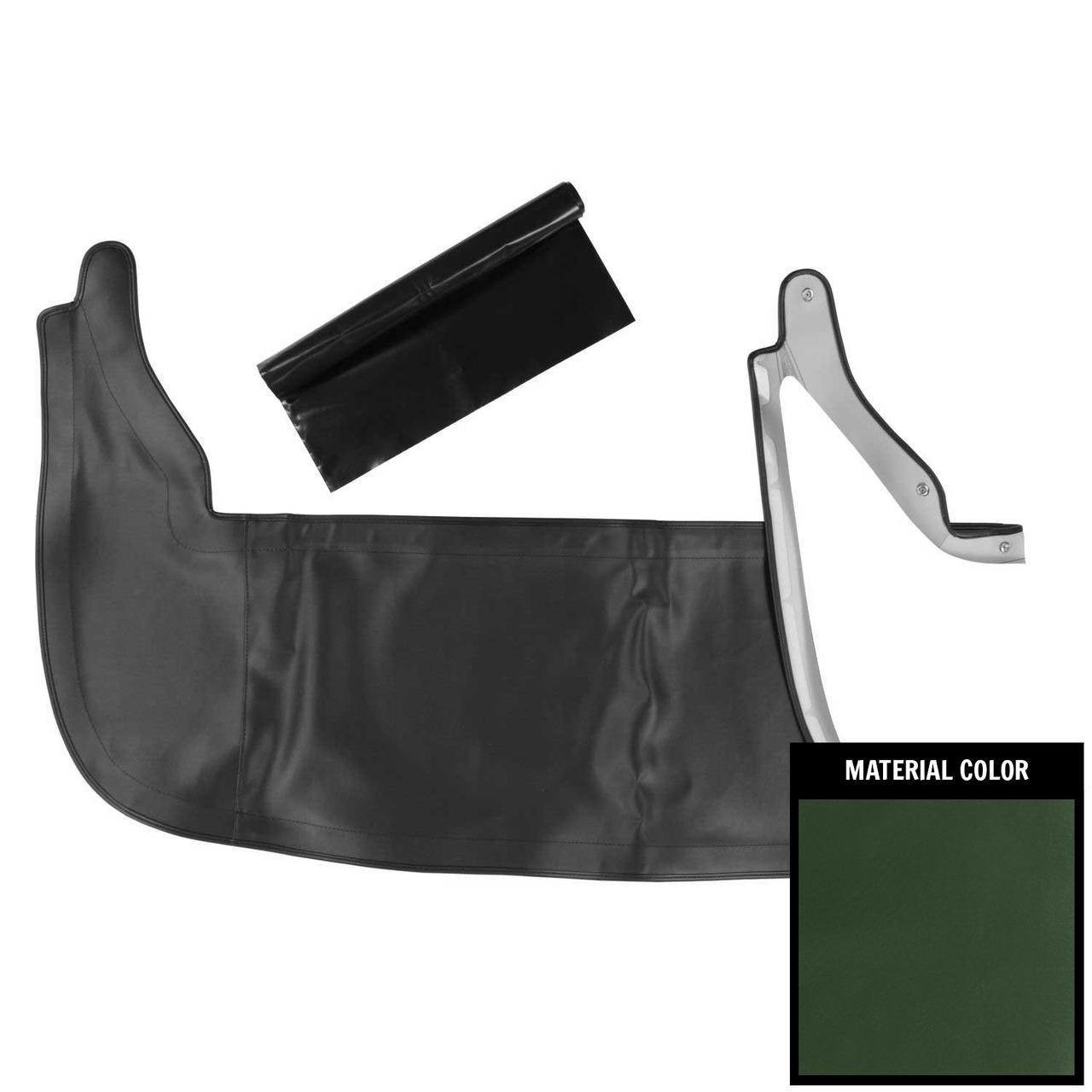 PUI Interiors 1971-1976 Chevrolet Impala Dark Green Scissor-Top Convertible Top Boot - 71BT25