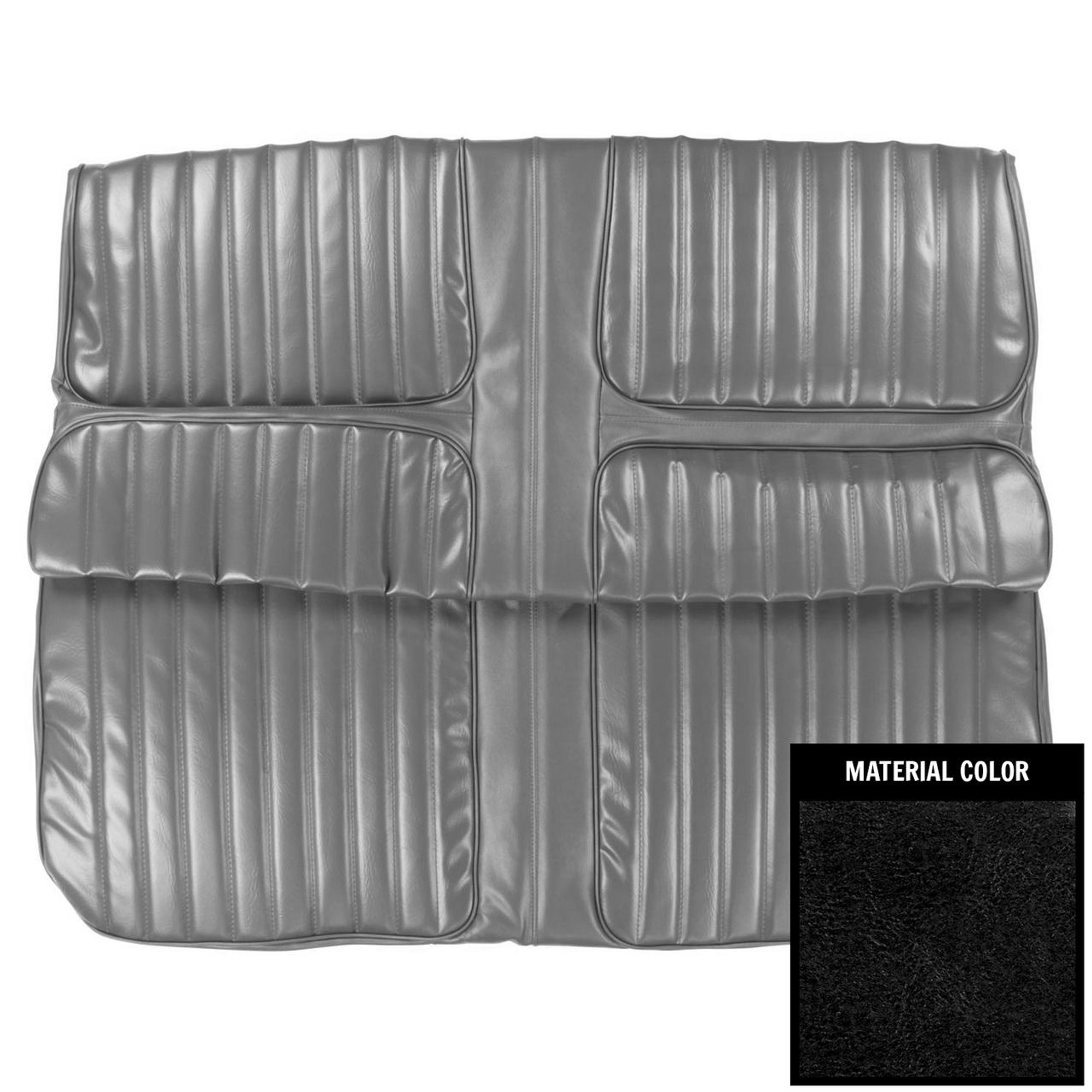 PUI Interiors 1971-1972 Oldsmobile Cutlass Supreme Convertible Black Rear Bench Seat Cover - 71CS10V1