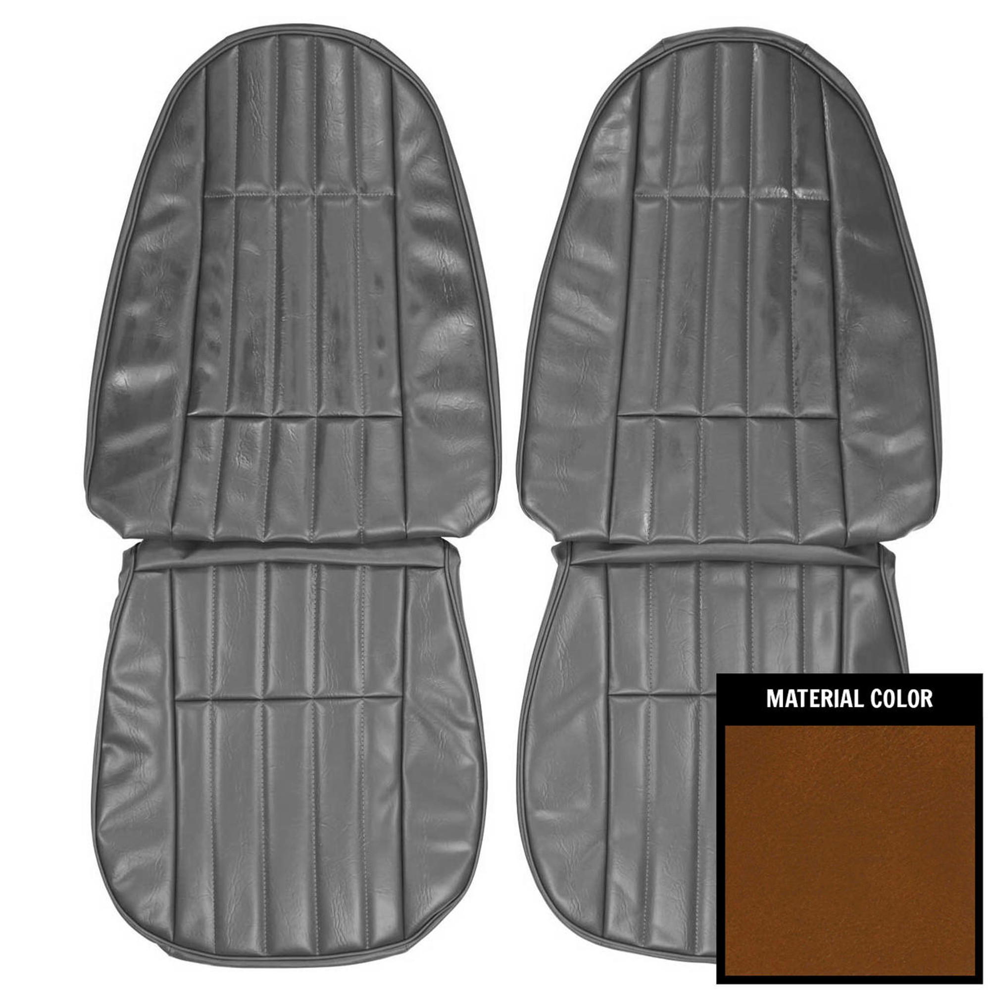 PUI Interiors 1971-1973 Chevrolet Camaro Standard Tan Front Bucket Seat Covers - 71FS47U