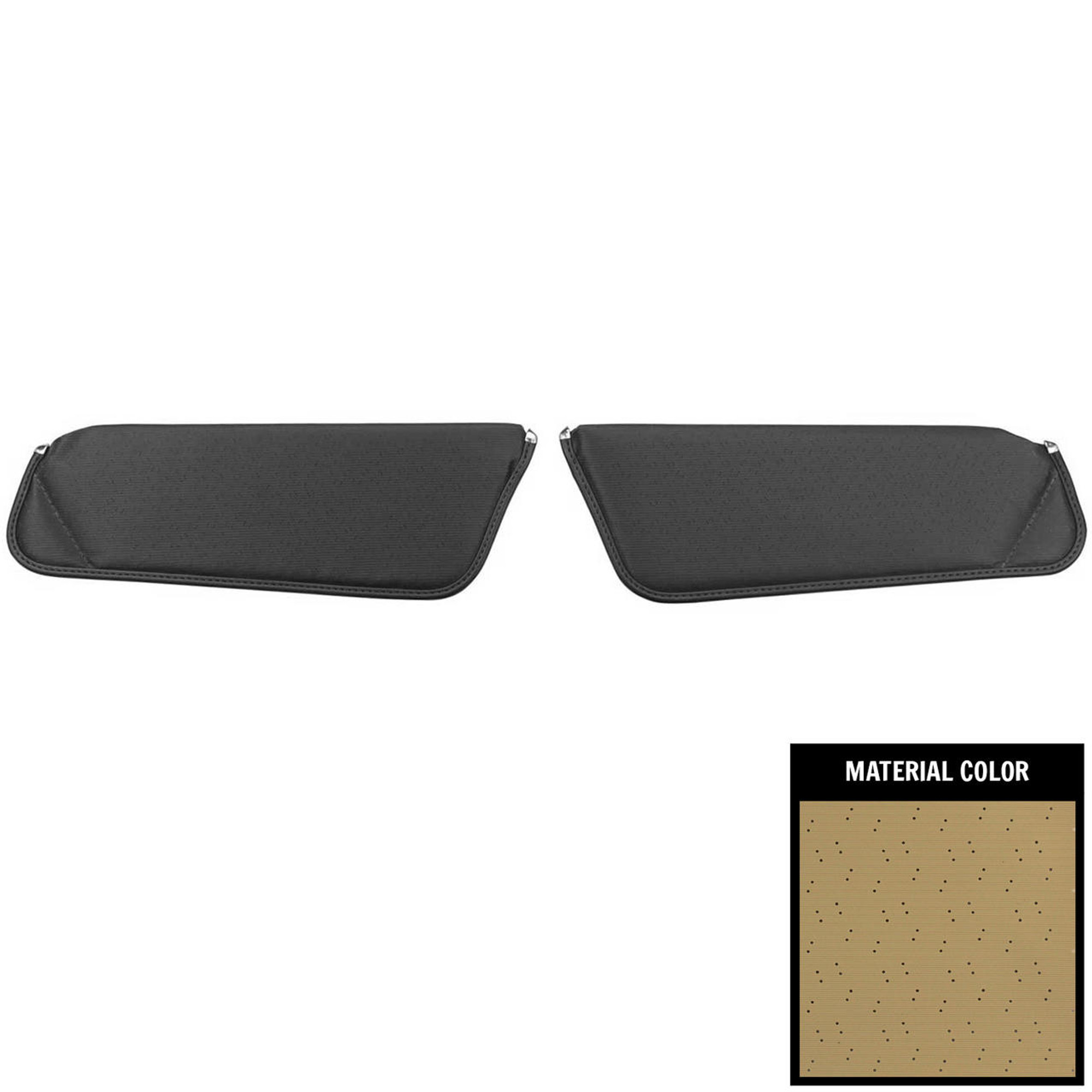 PUI Interiors 1971-1973 GM F-Body Sandalwood Perforated Sun Visors - 71FV111B