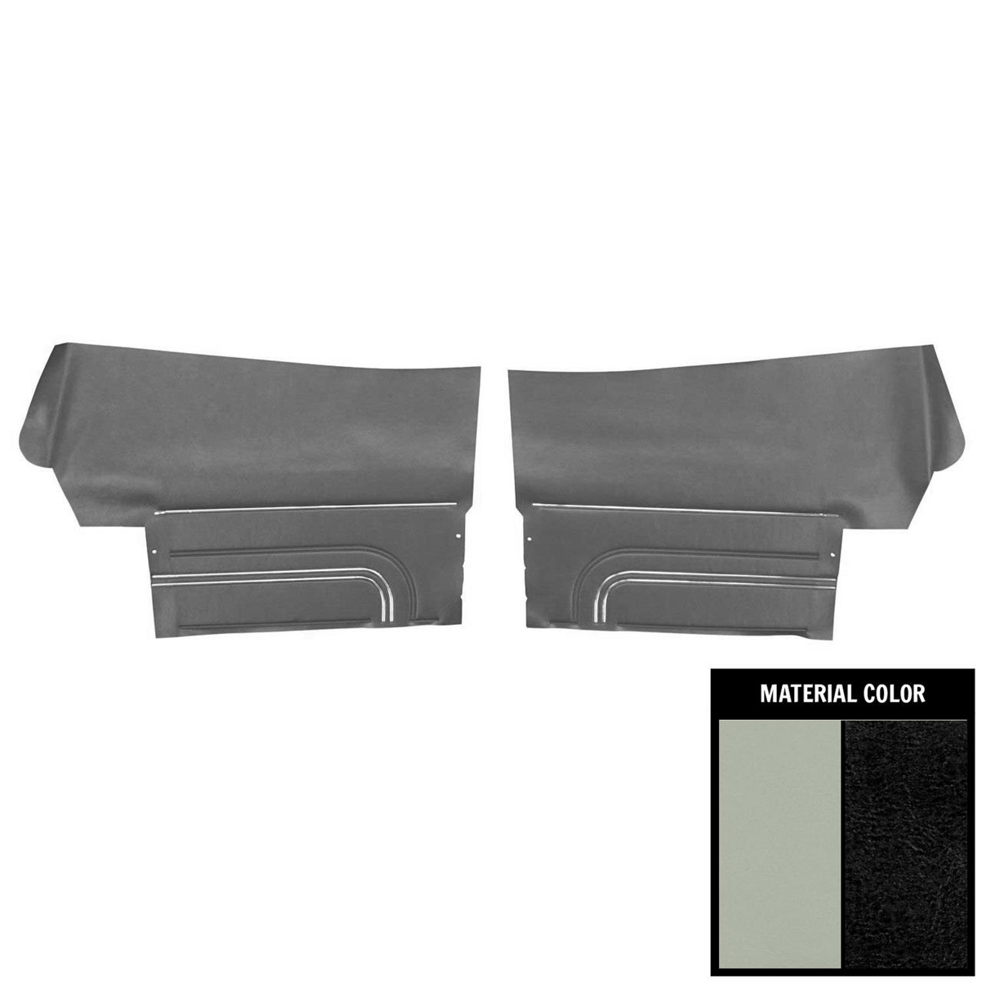 PUI Interiors 1971 Pontiac GTO Convertible Platinum Edition White Rear Door Panels - 71GD37V