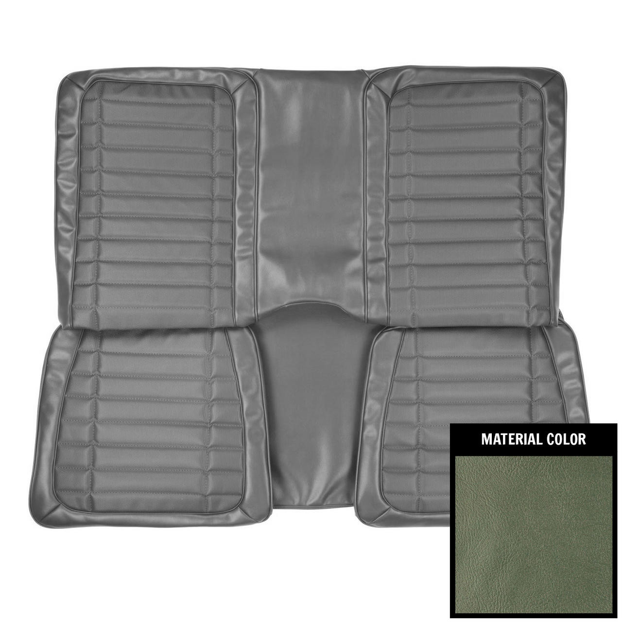 PUI Interiors 1971 Pontiac Firebird Hardtop Deluxe Jade Green Rear Bench Seat Cover - 71HS19CS