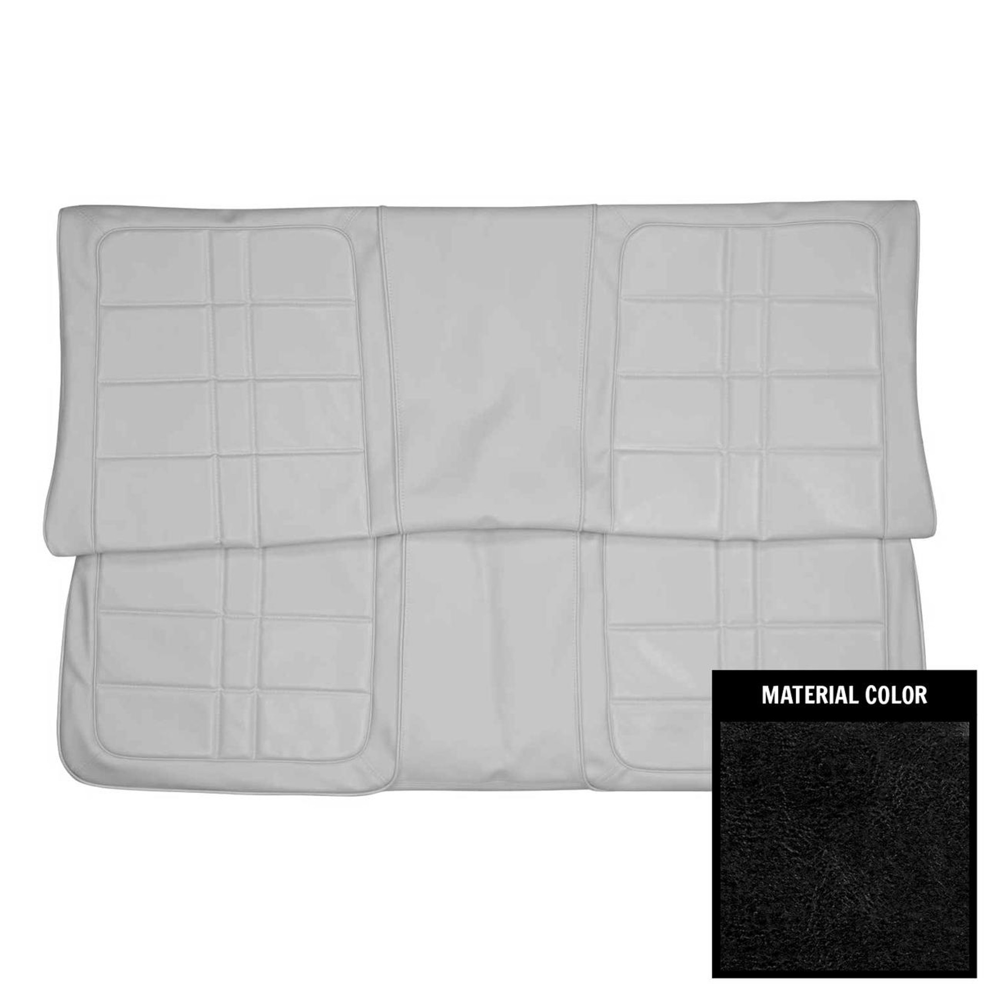 PUI Interiors 1971 Plymouth Duster 340/Demon 340 Hardtop Black Rear Bench Seat Cover - 71KSD10C