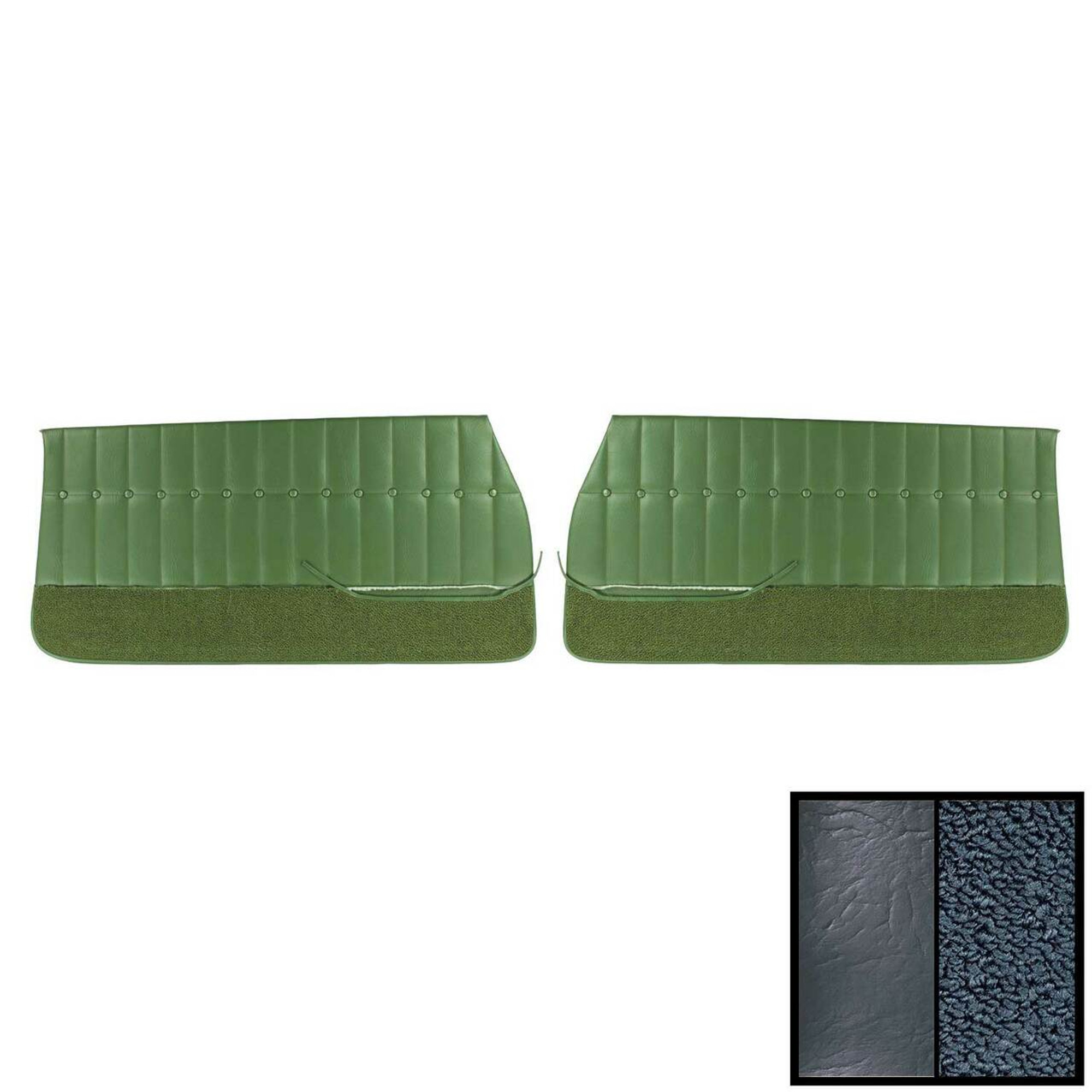 PUI Interiors 1971-1972 Chevrolet Monte Carlo Blue Front Door Panels - 71MD09