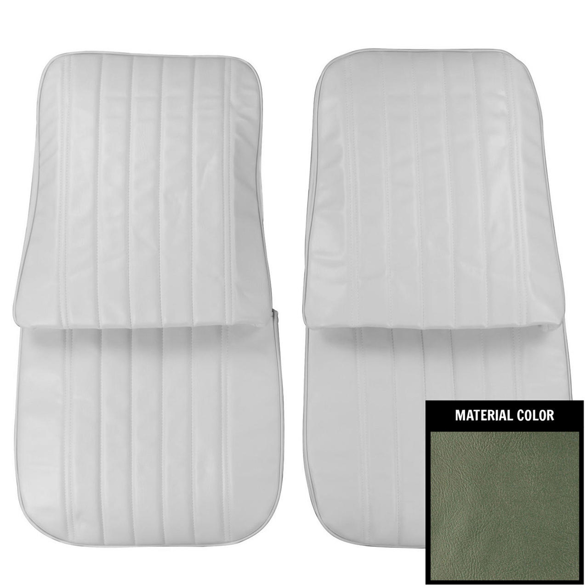 PUI Interiors 1971-1972 Chevrolet Monte Carlo Jade Green Front Bucket Seat Covers - 71MS19U