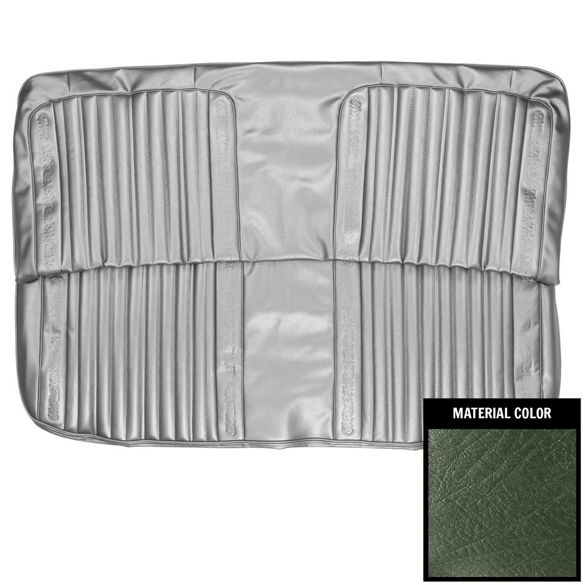 PUI Interiors 1971-1972 Chevrolet Truck Dark Metallic Green Front Bench Seat Cover - 71TS24B