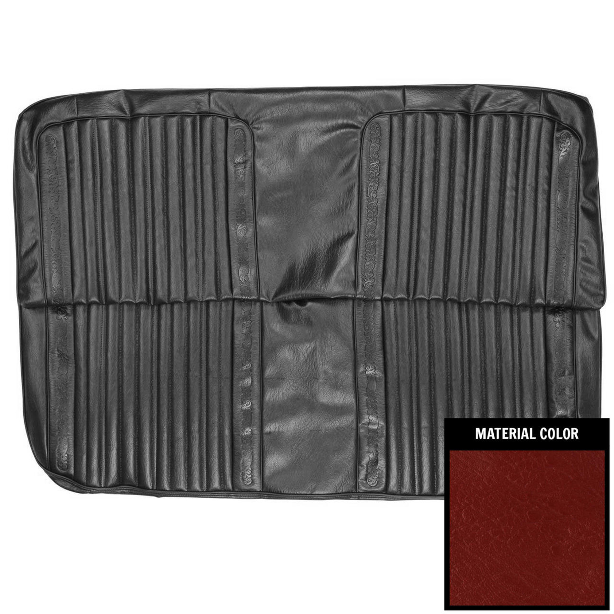 PUI Interiors 1971-1972 Chevrolet Truck Red Front Bench Seat Cover - 71TS30B