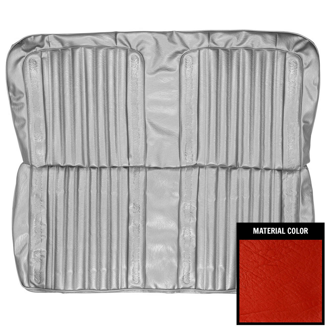 PUI Interiors 1971-1972 Chevrolet Blazer Bright Red Rear Bench Seat Cover - 71TS32C