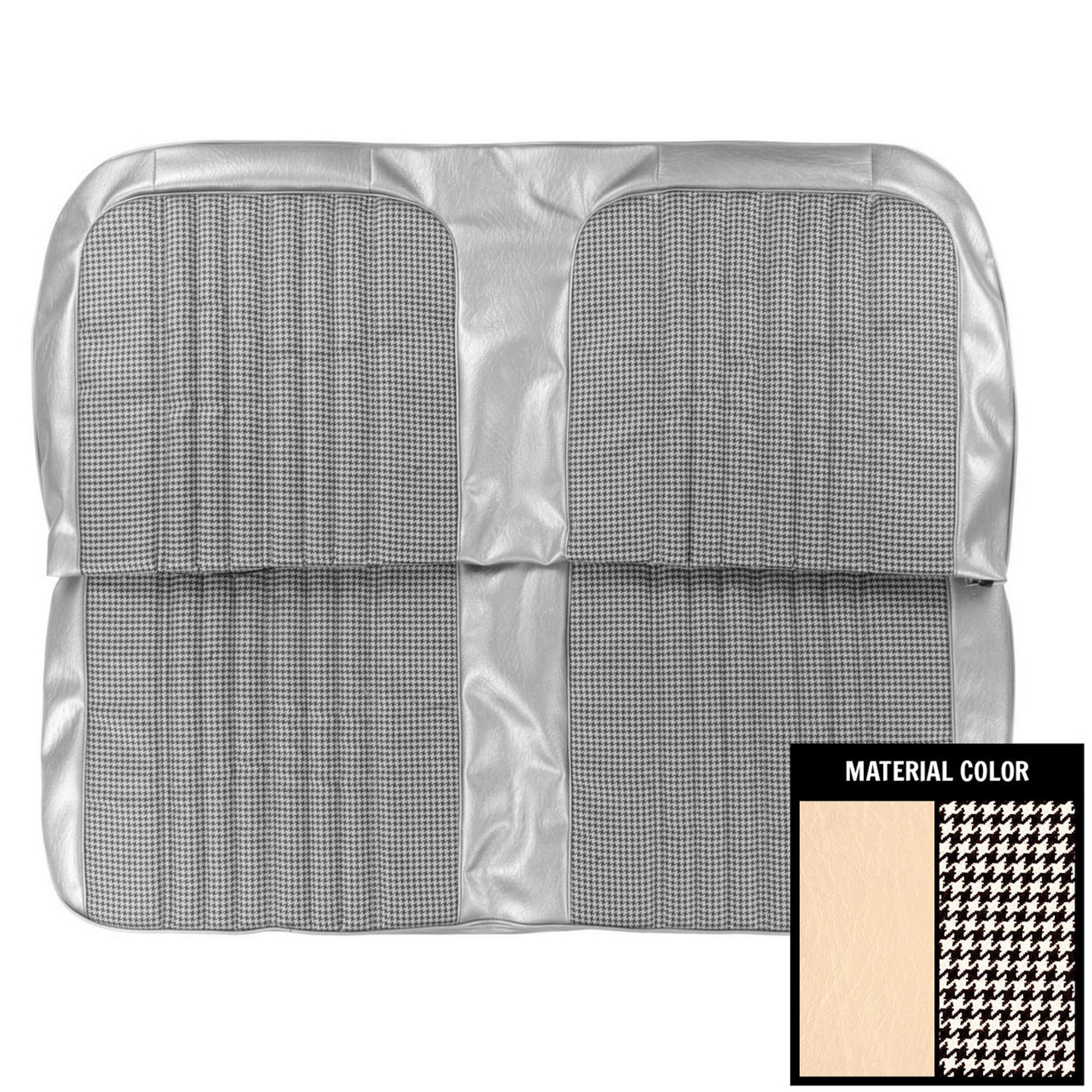 PUI Interiors 1971-1972 Chevrolet Blazer Off White Houndstooth Rear Bench Seat Cover - 71TSD40C